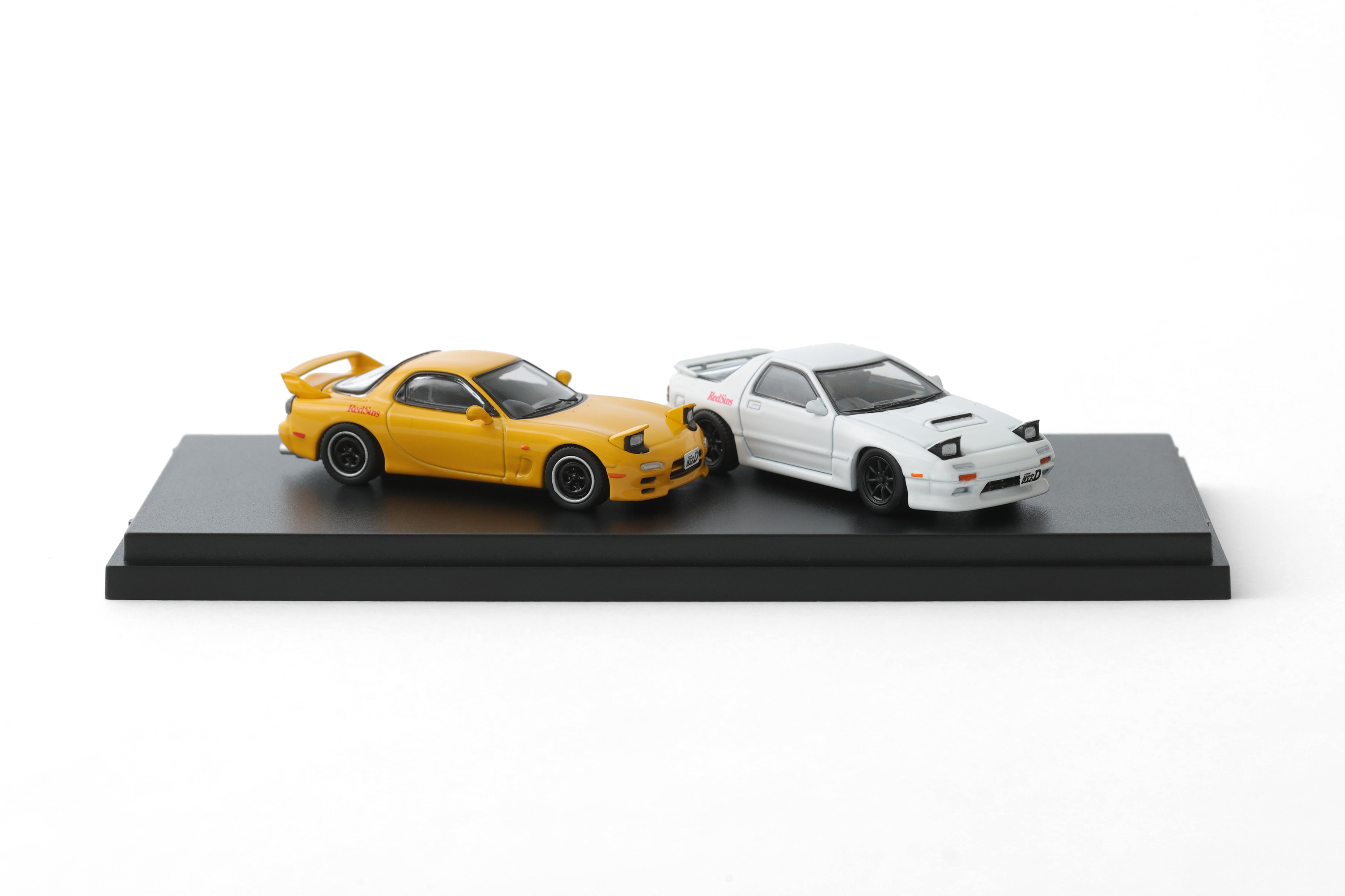 MAZDA日本原廠精品 1/64 頭文字D RX-7(FC/FD) 模型雙車組