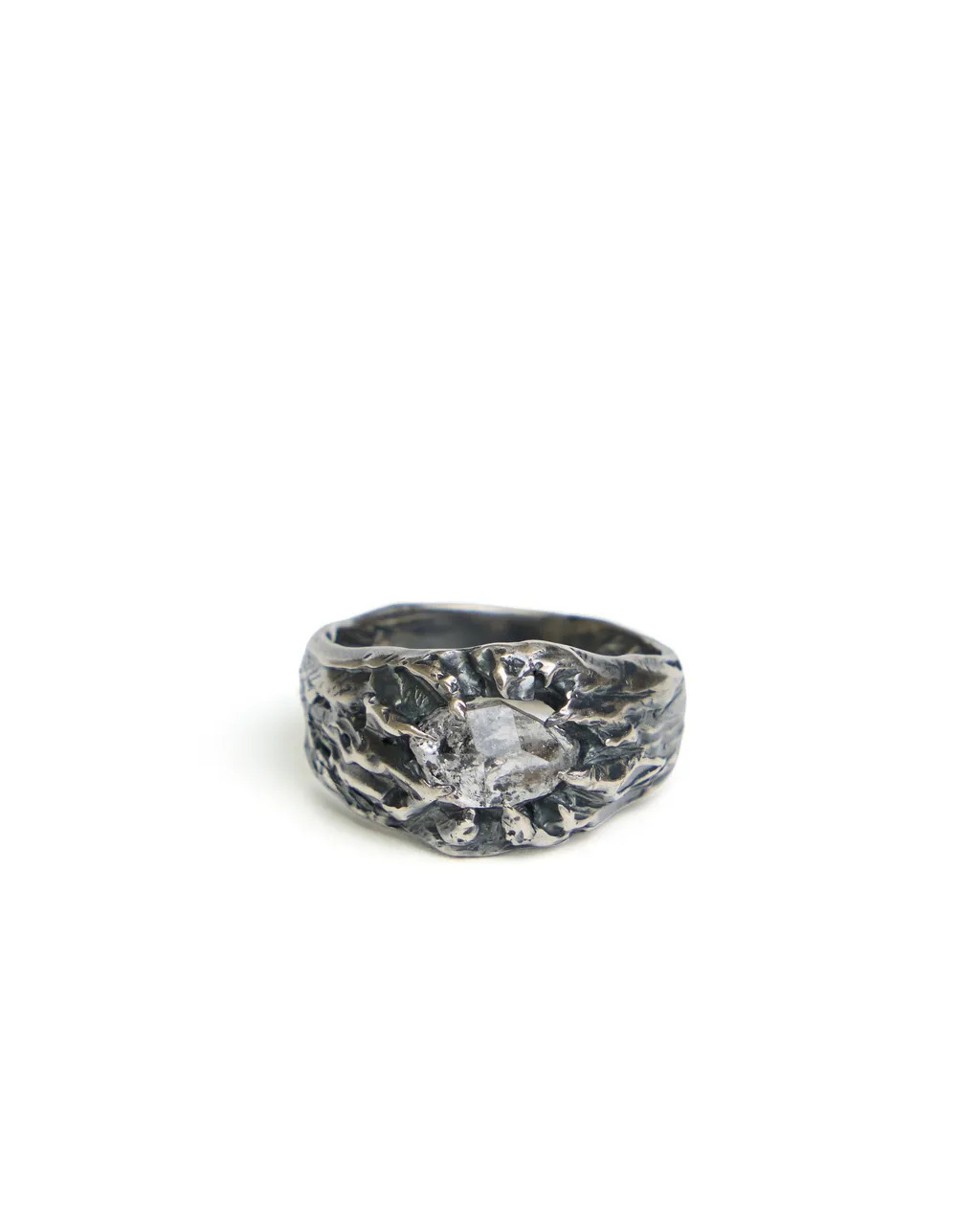 Vacant｜ES0198 - Herkimer Diamond Silver Ring