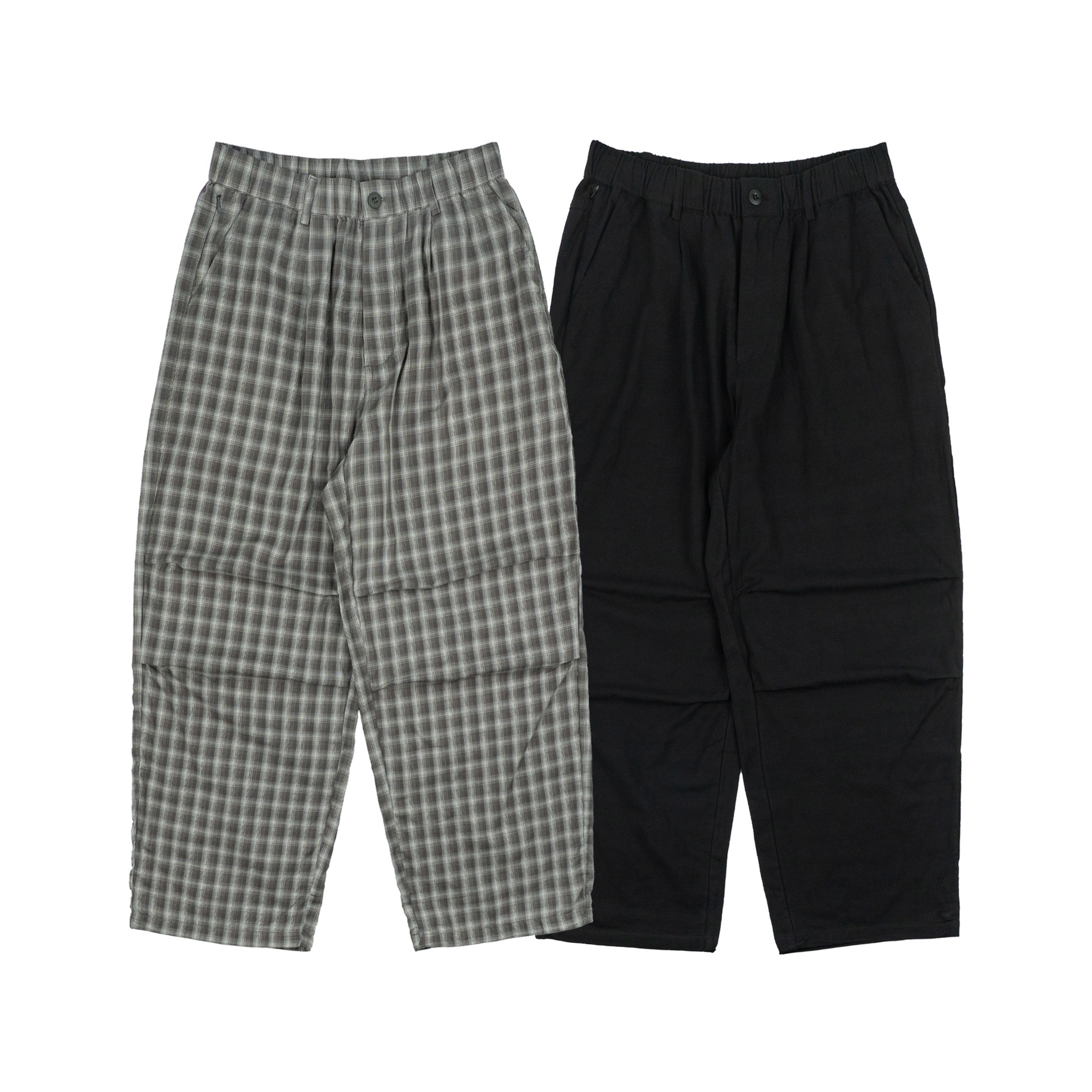 idealism｜ID26040 - Linen Pants (Black/Gary)