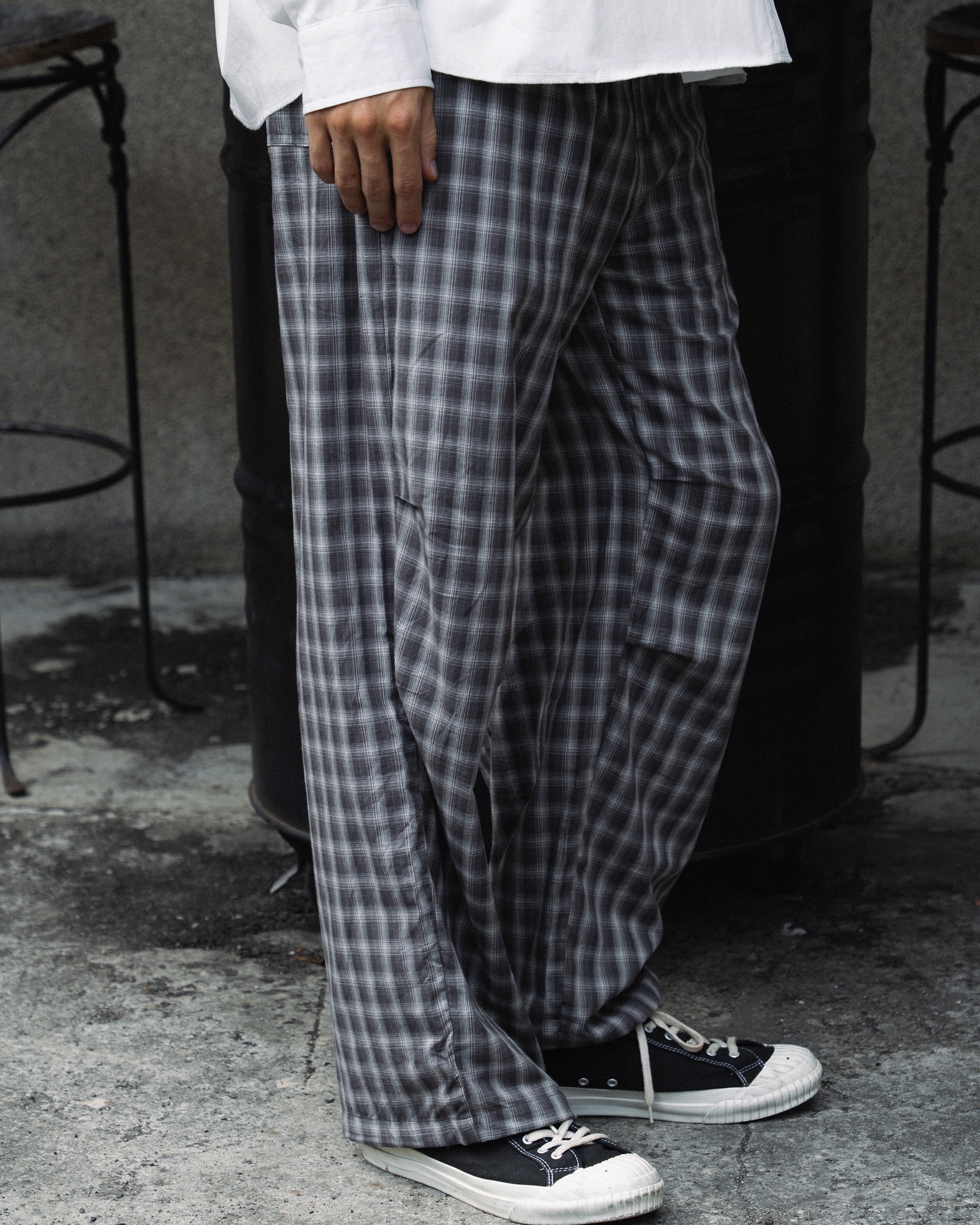 idealism｜ID26040 - Linen Pants (Black/Gary)