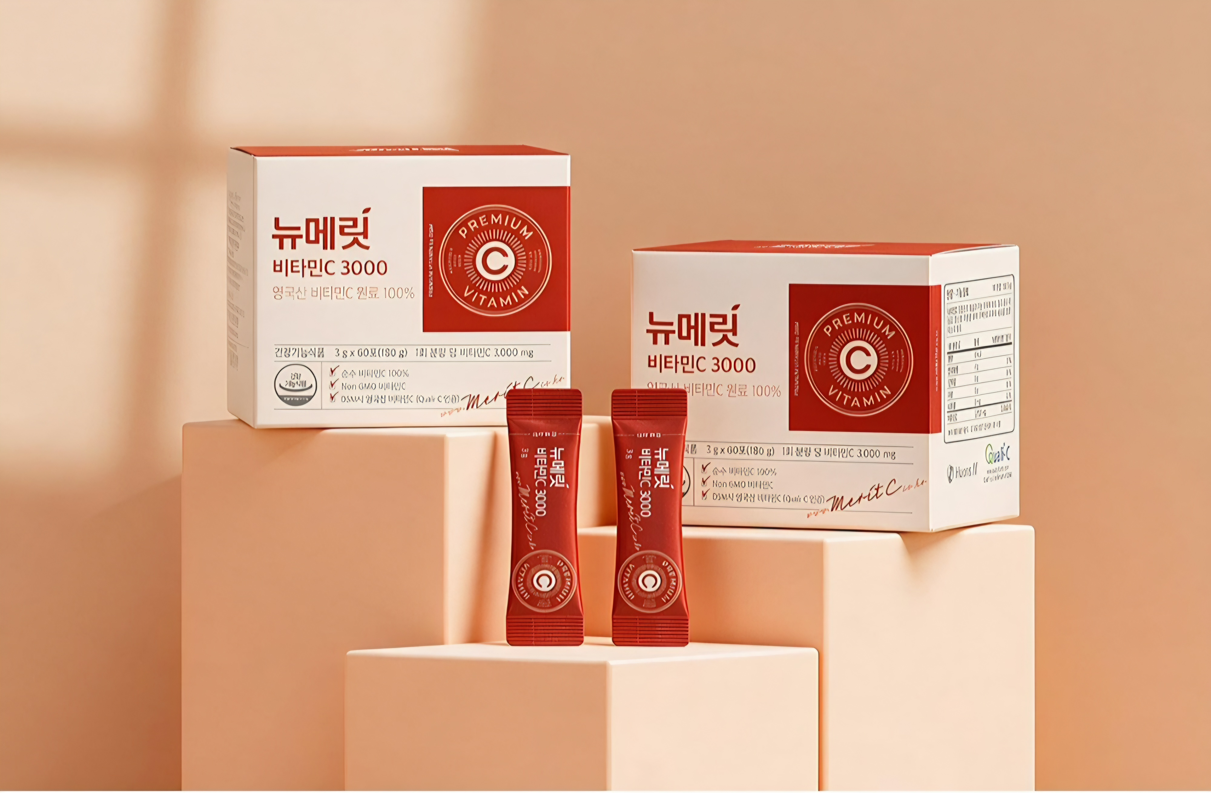 GG001 韓國 Huons N｜Merit C 3,000mg 英國皇家級純維他命 C 粉（60包/盒 *2 ，4個月量）Exp: 29.08.17