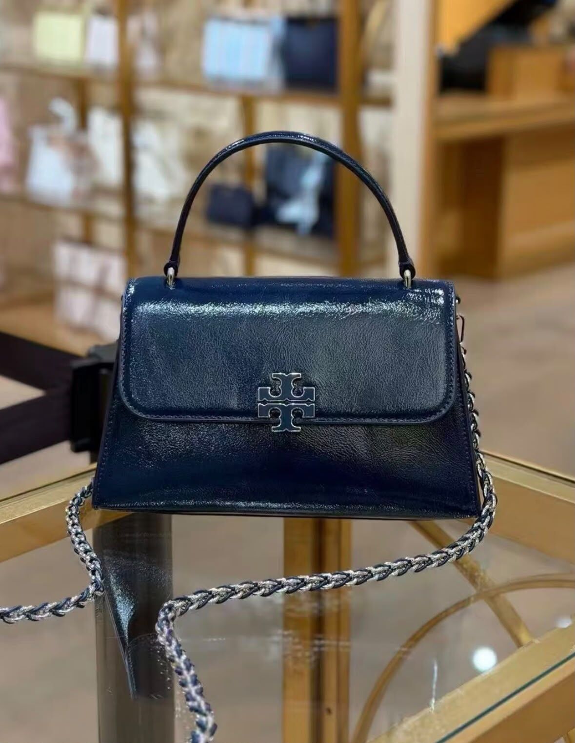 【直播】Tory Burch LX1023909 漆皮手提包