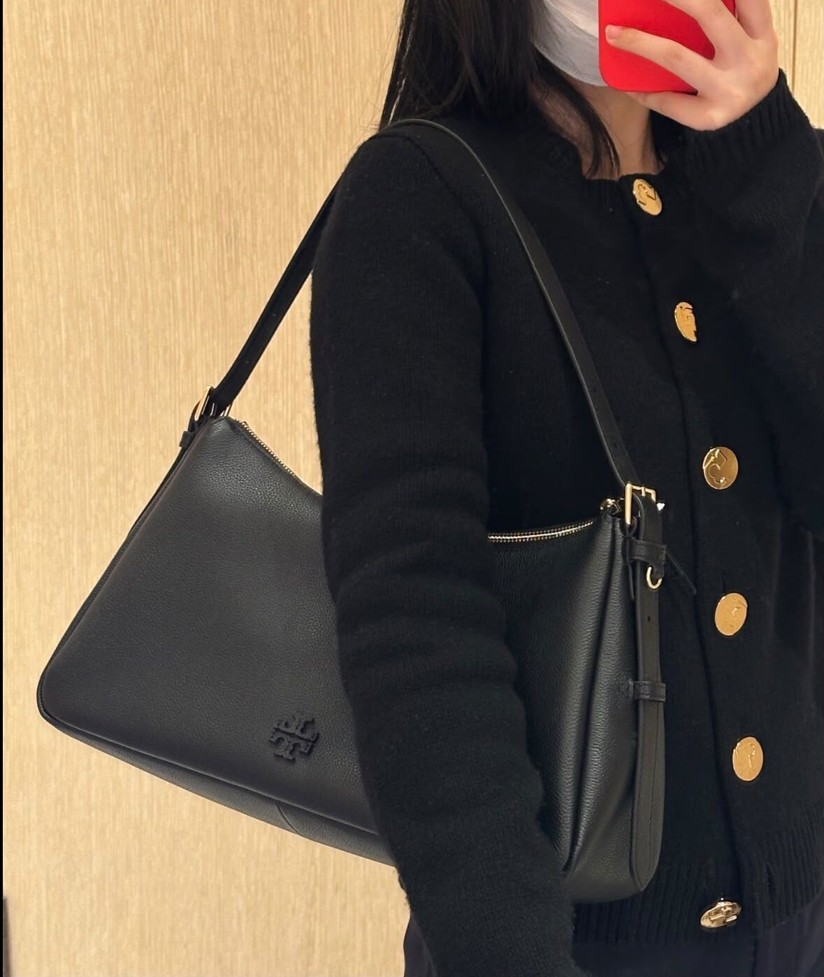 【直播】Tory Burch LX1023908 荔枝紋單肩包