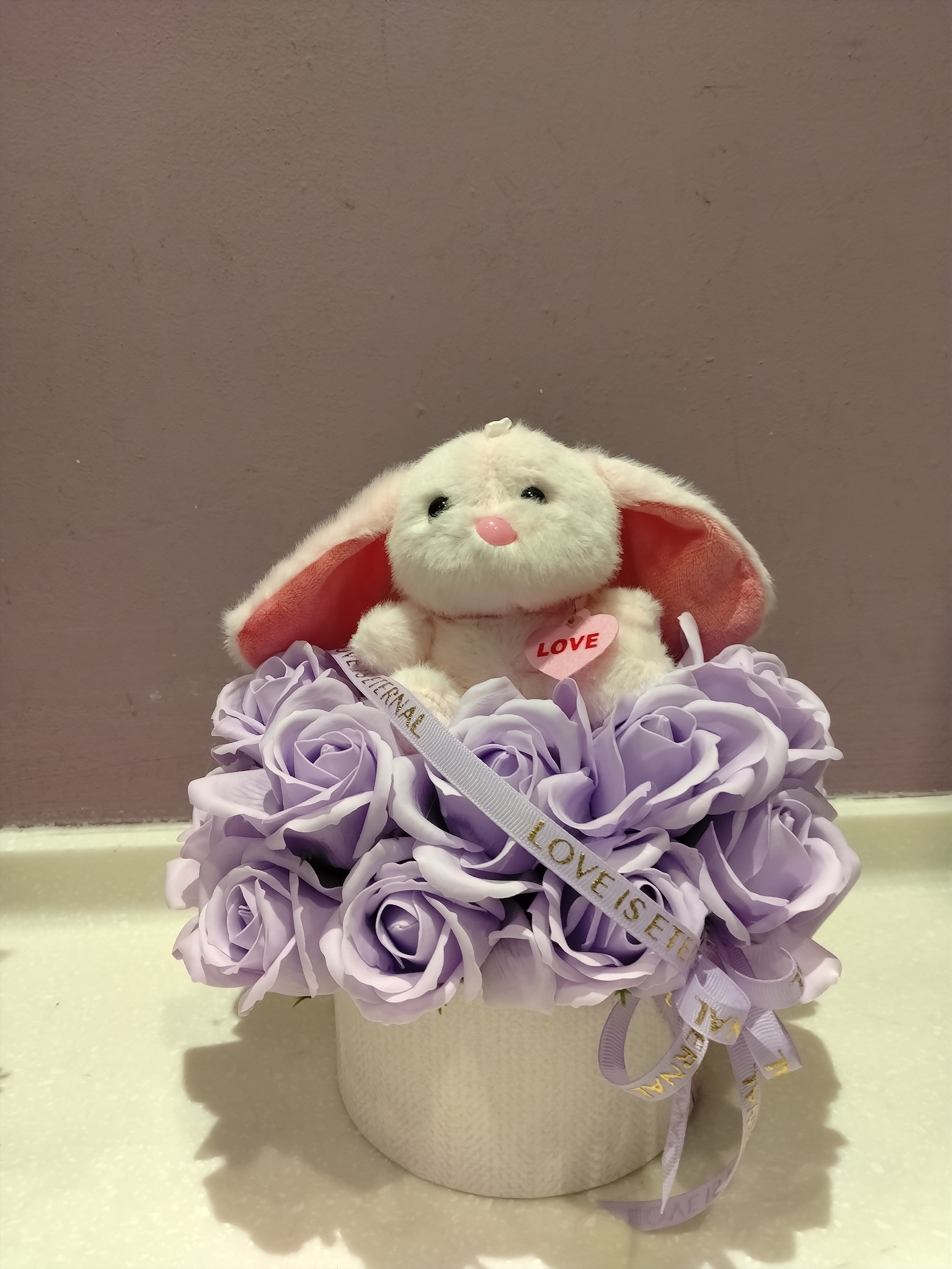 Soap flower - love