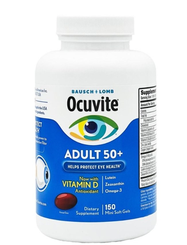 博士倫 / Bausch + Lomb - 眼部維生素和礦物質補充劑成人 50+ 150粒 迷你軟膠囊（平行進口）