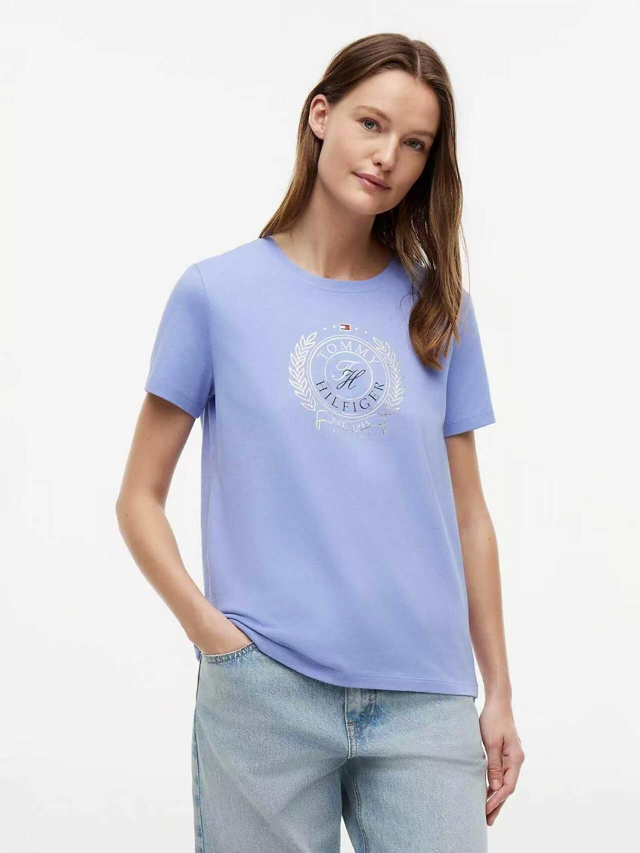 【預購】Tommy Hilfiger N102409 女裝短袖上衣 (淺紫色)