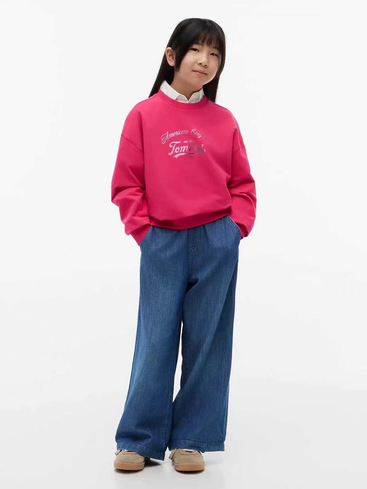 【預購】Tommy Hilfiger N102421 童裝衛衣 (桃紅色)