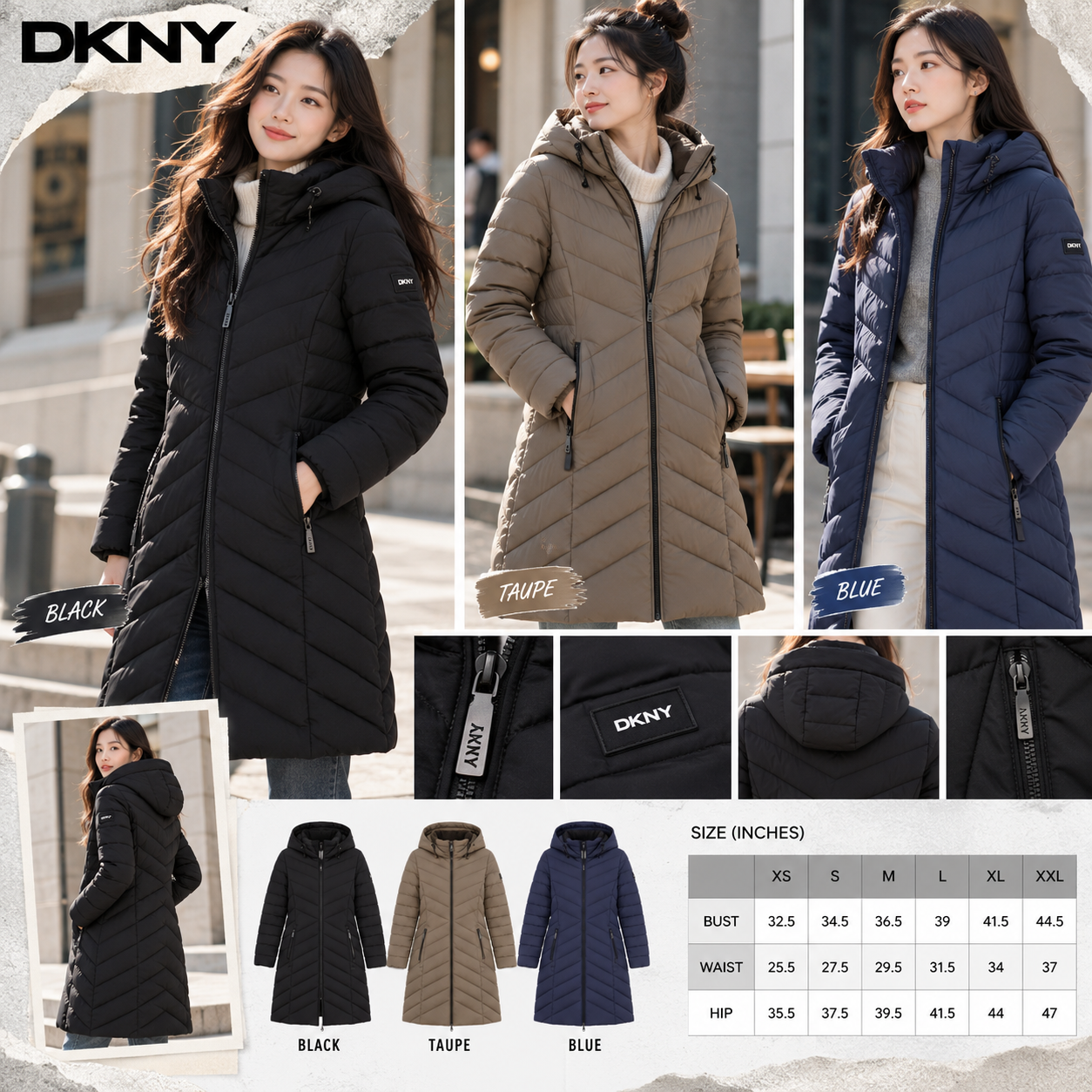 【預購】DKNY N102423 女裝長外套