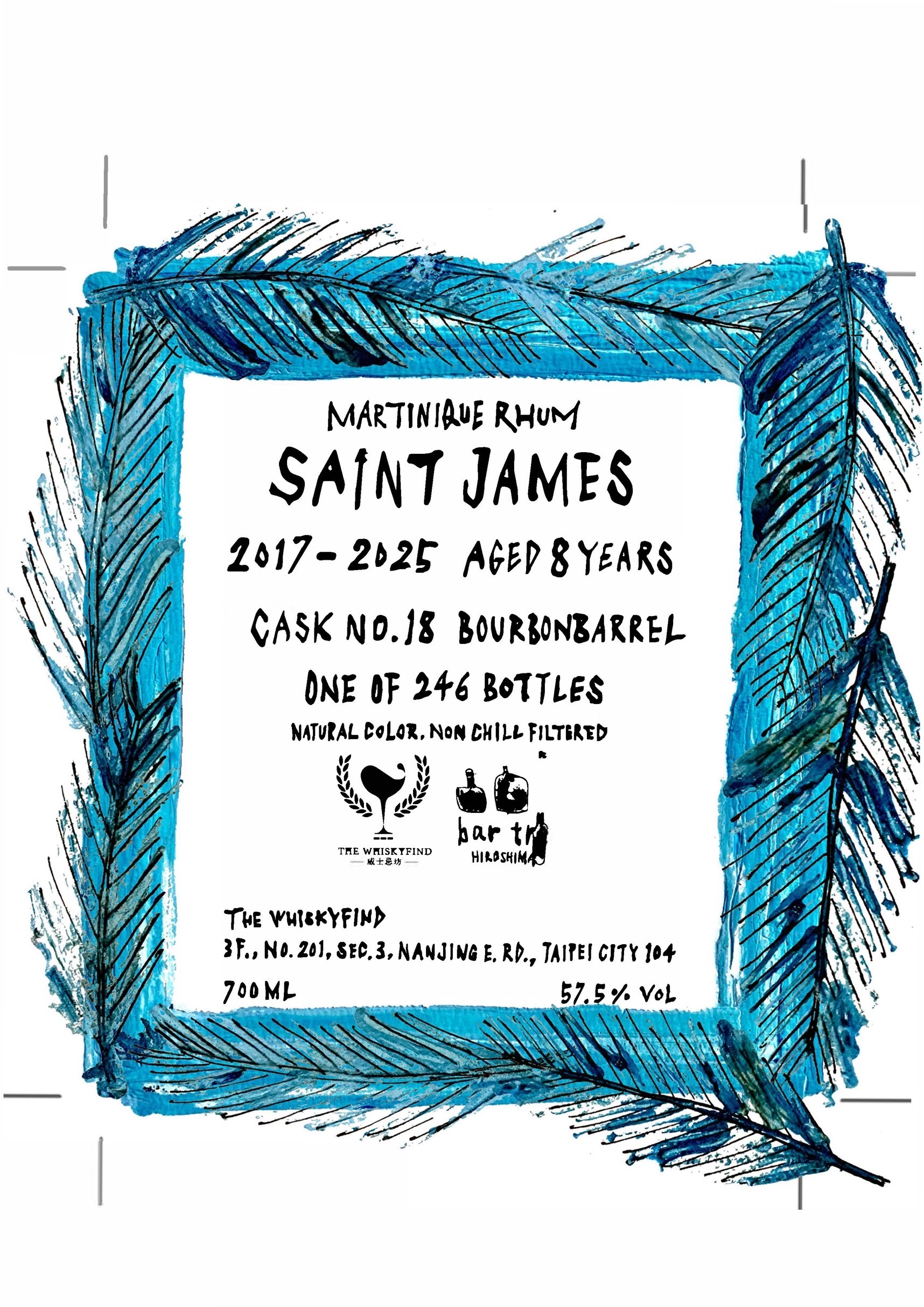 Martinique Saint James 2017/2025 8YO #18 57.5% The Whiskyfind《Bar Talk - Bar Tre》預計11月初到貨