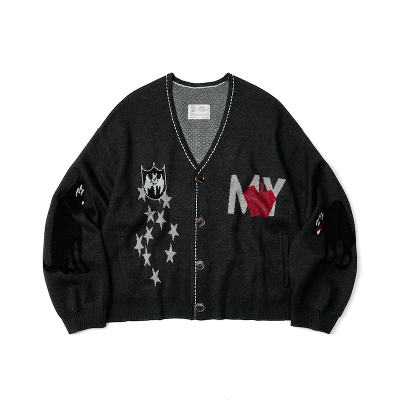 Wall Of Sound - 2:14/“COKEHEAD” FANTASYLAND CARDIGAN - DARK GRAY