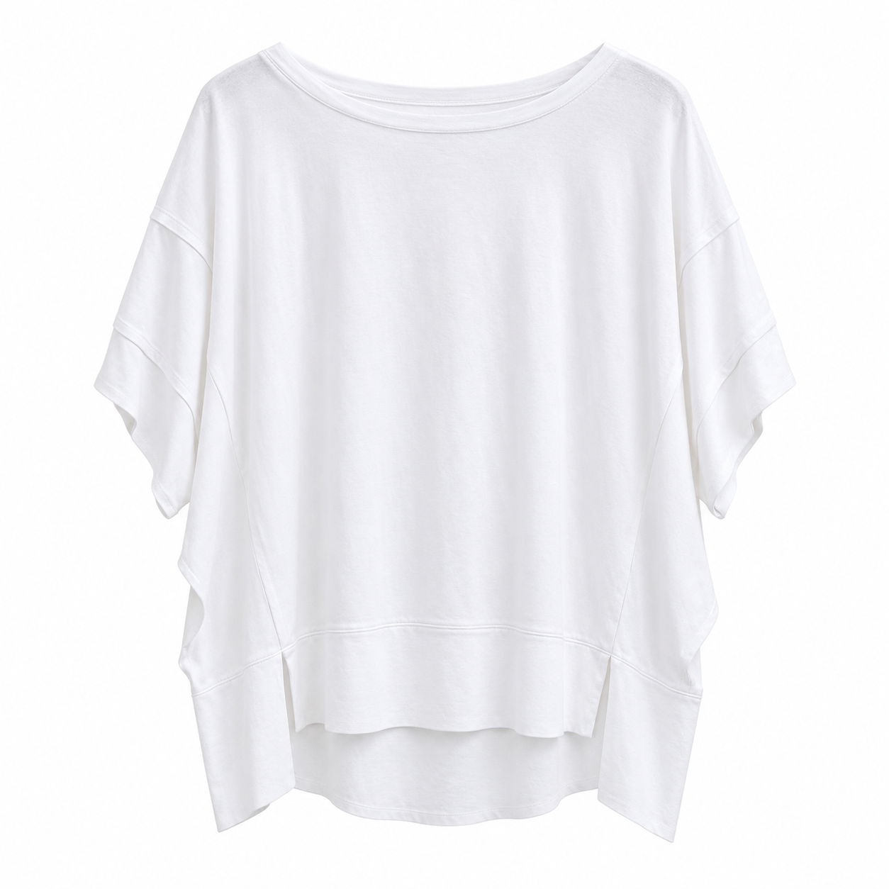 立裁式白色T-shirt