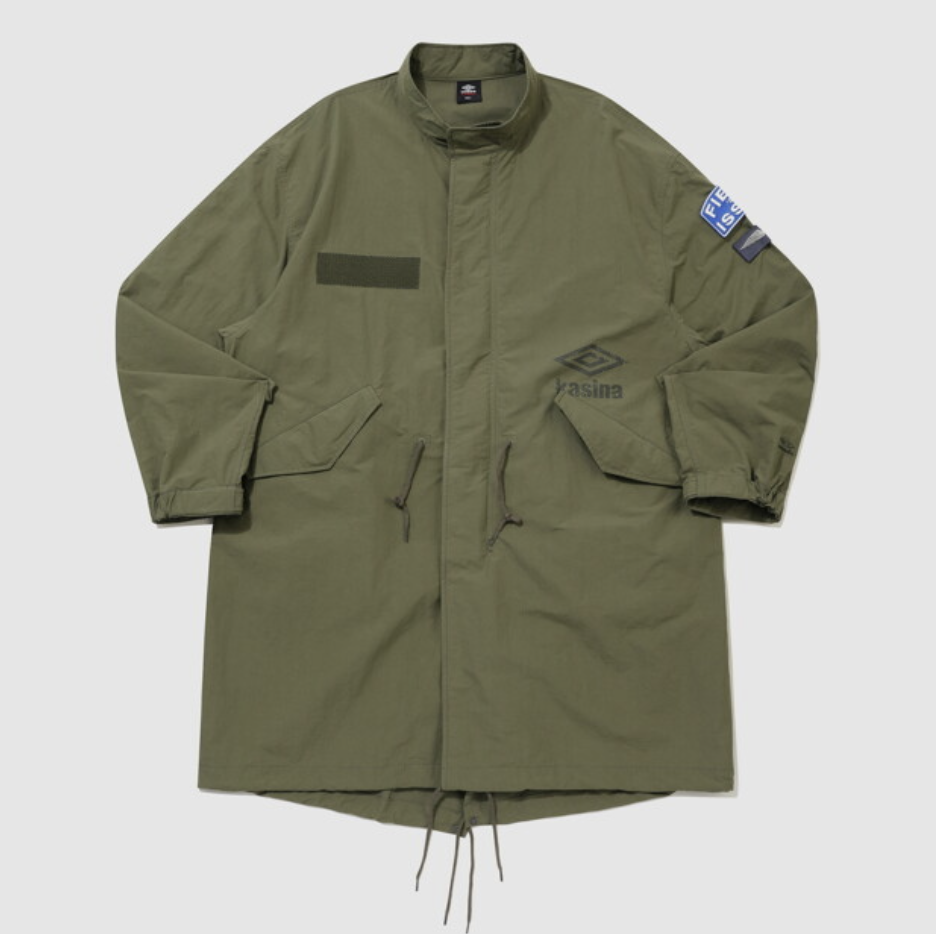 【代購】茵寶 UMBRO Anorak Jacket OLV0 橄欖綠 雙鑽立領防風半拉鍊連帽風衣外套
