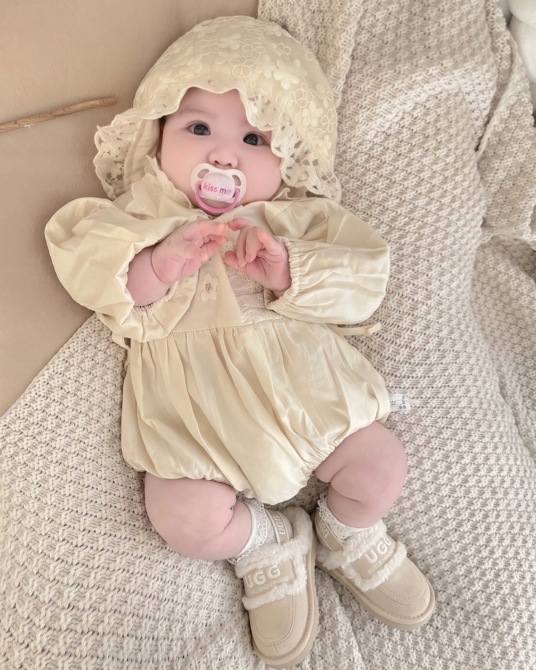<母女鞋好萌> Australian Shepherd UGG 親子鞋 毛絨 拖鞋 穆勒鞋 小孩款 四色