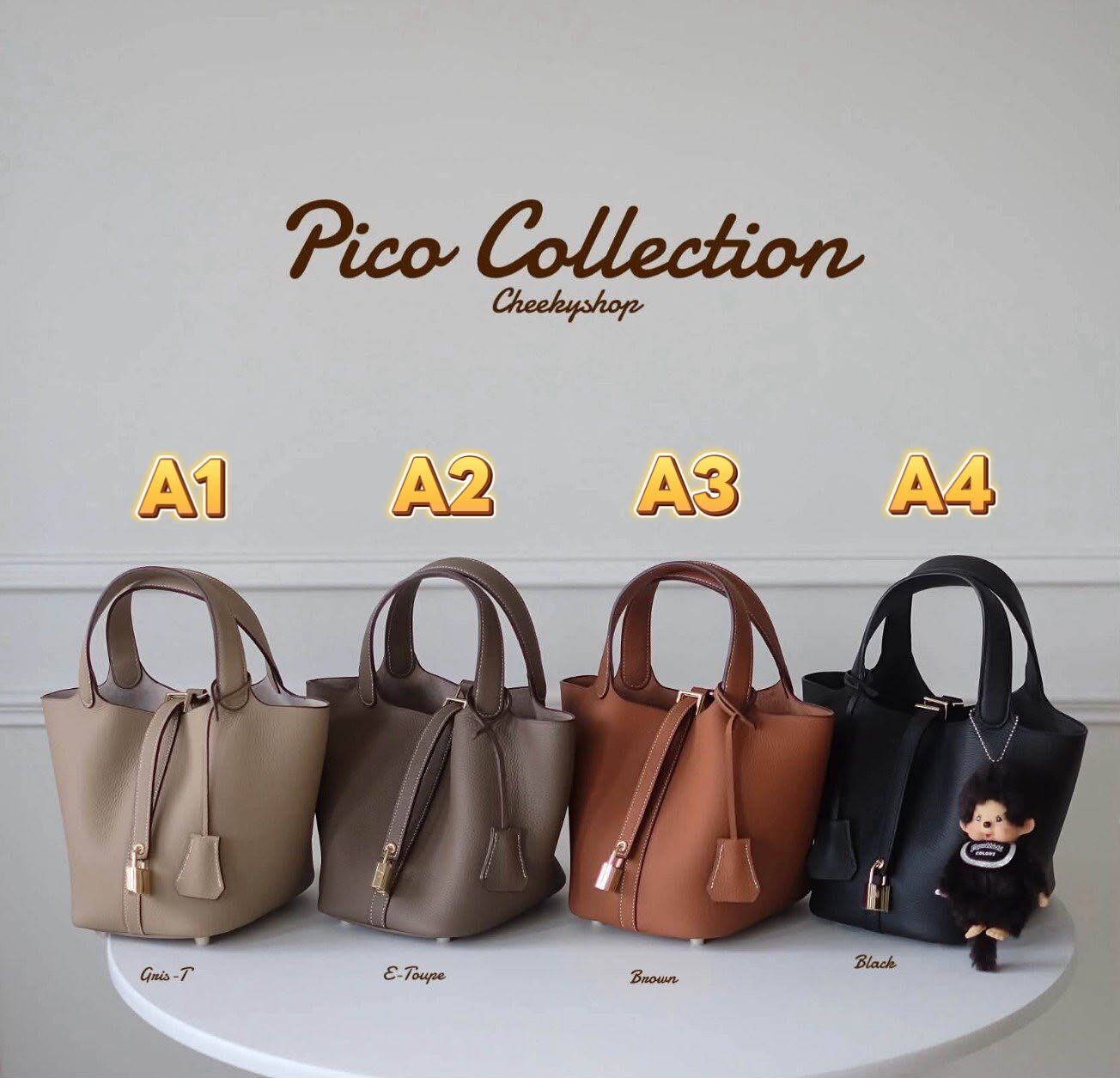 泰國超火紅 Cheekyshop Pico Collection 皇牌真皮菜籃水桶包