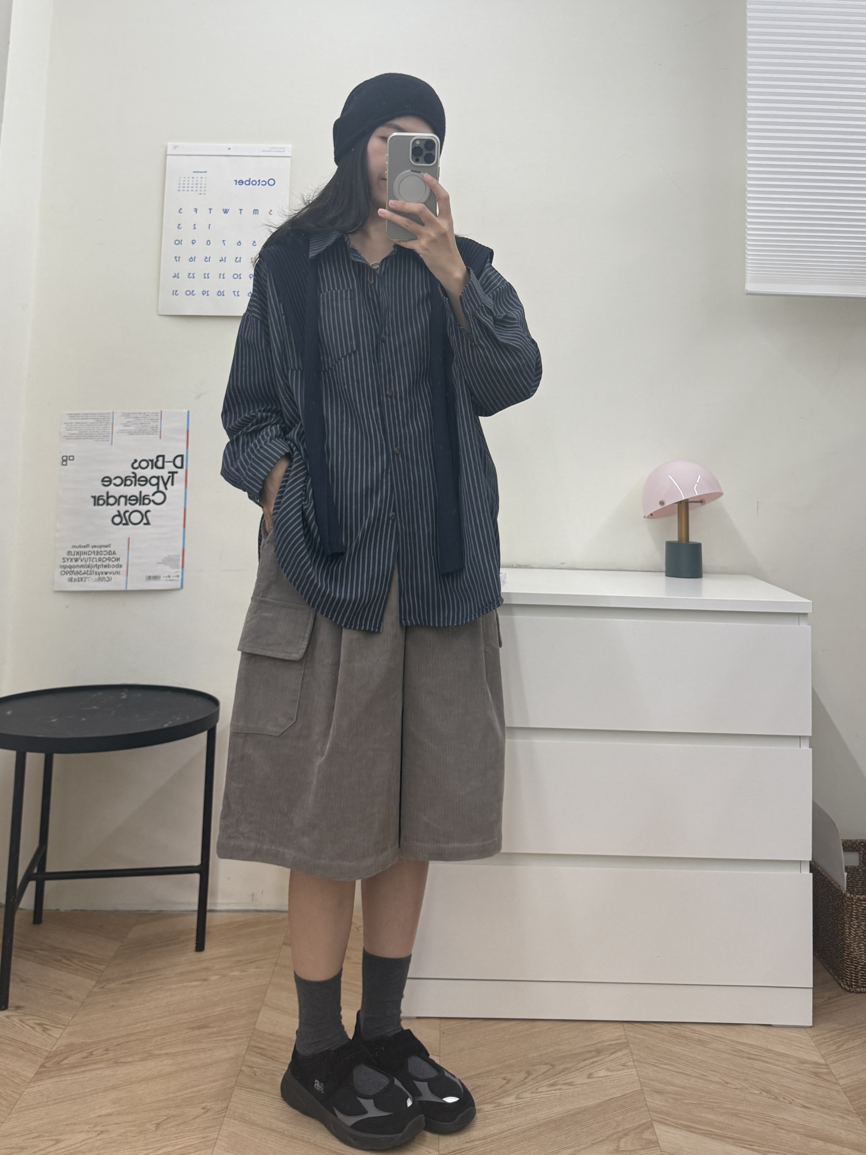 燈芯絨六分褲