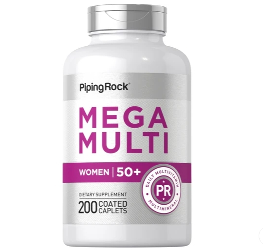 【Piping Rock】50歲以上女性綜合維他命,含葉黃素,膠原蛋白,蝦青素,蔓越莓,薑黃,葡萄糖胺200顆