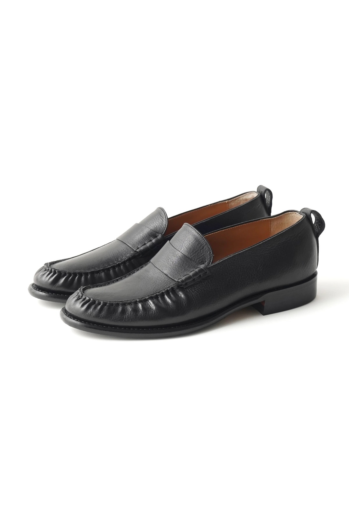OLD JOE “The Harrow” ARTISAN LEATHER FLAT SADDLE LOAFER