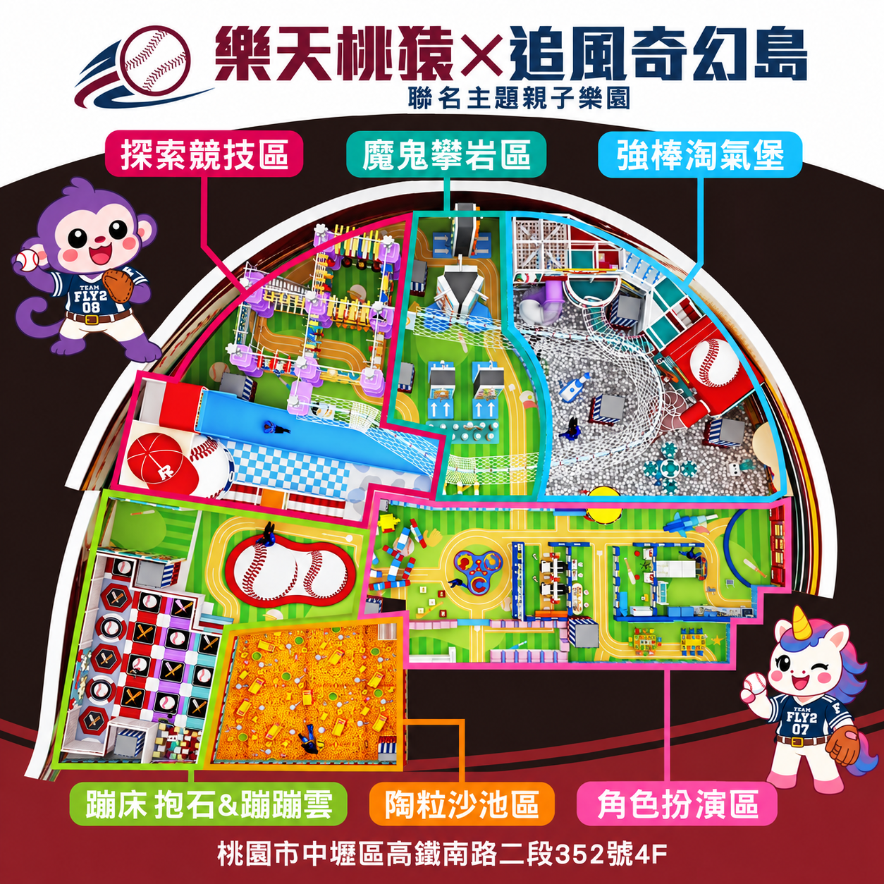 【桃園】樂天桃猿 X 追風奇幻島 聯名主題親子樂園 親子票【2028/08/31】