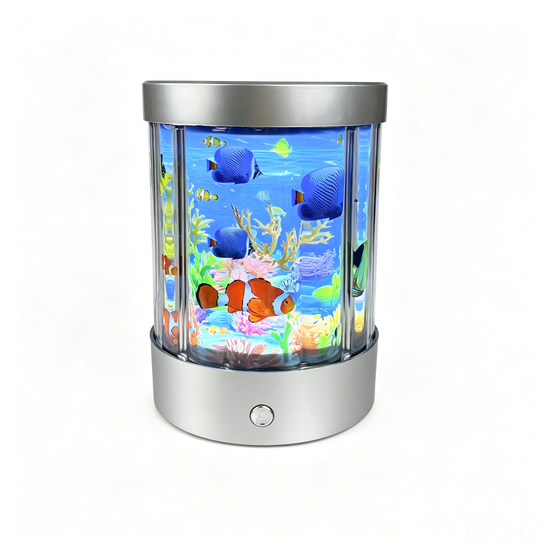 新款復古海洋魚缸燈箱 & 圓形款 20cm - 水族箱燈具擺飾