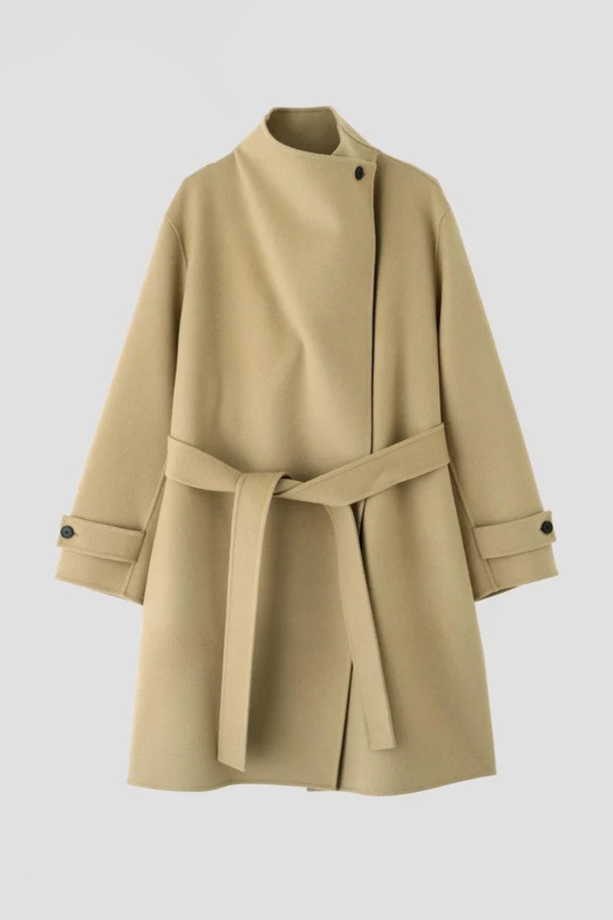 YLÈVE SUPER100's WOOL DOUBLE CLOTH COAT (2COL)