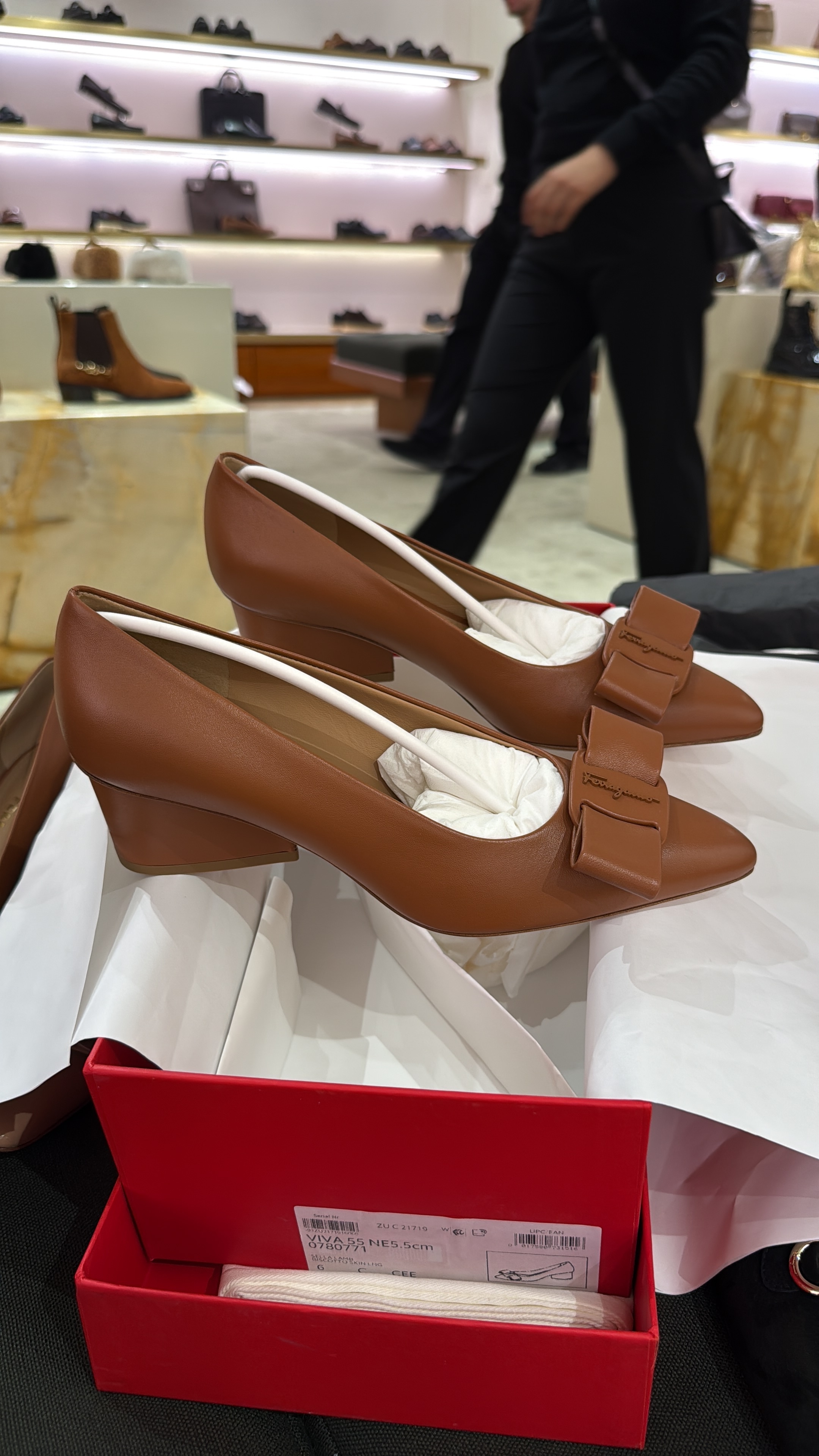 Ferragamo viva heels 55mm leather brown