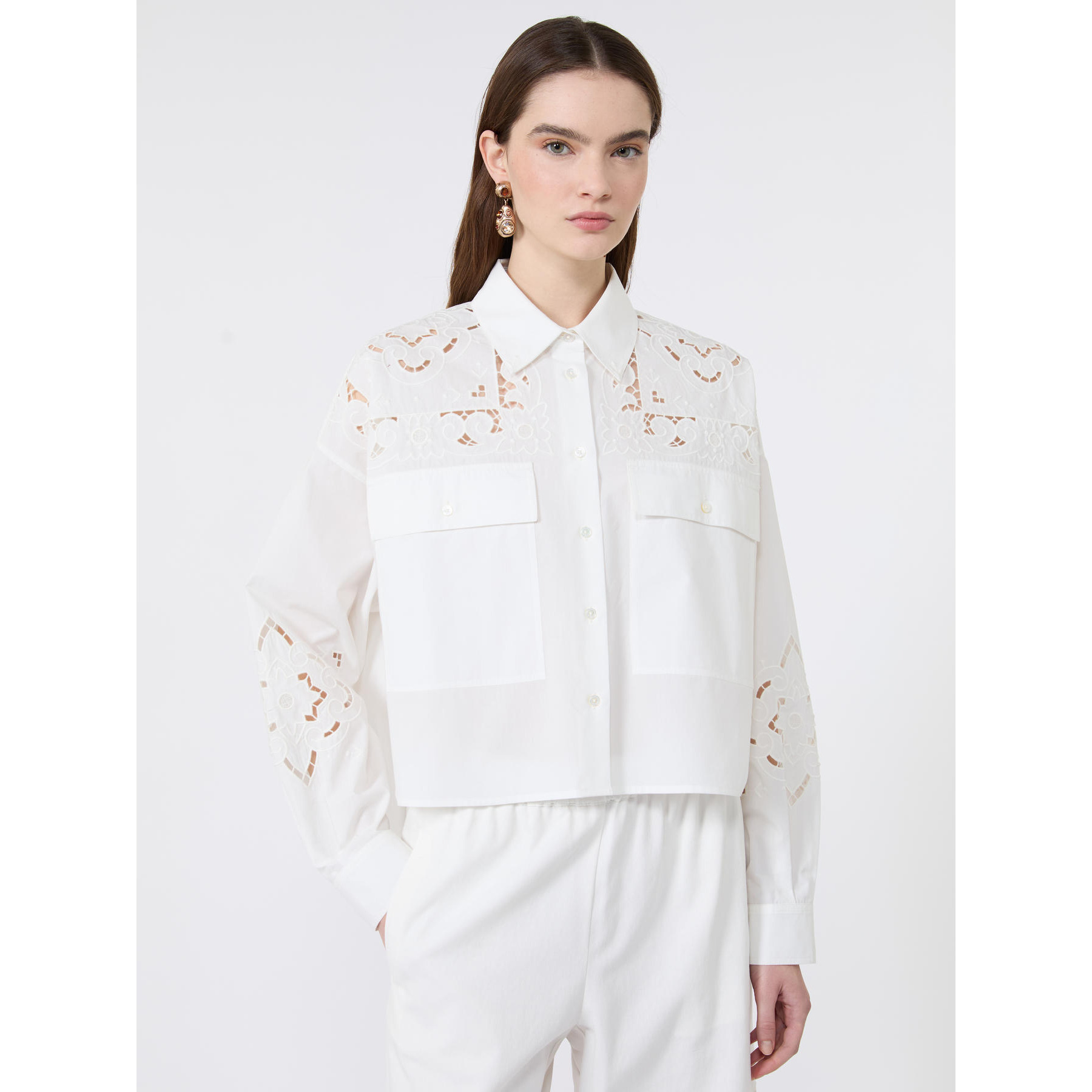 1FA1025-048 [MAX MARA WEEKEND] WKDARIANO 上衣 白色 #2625116021600001 (EU)