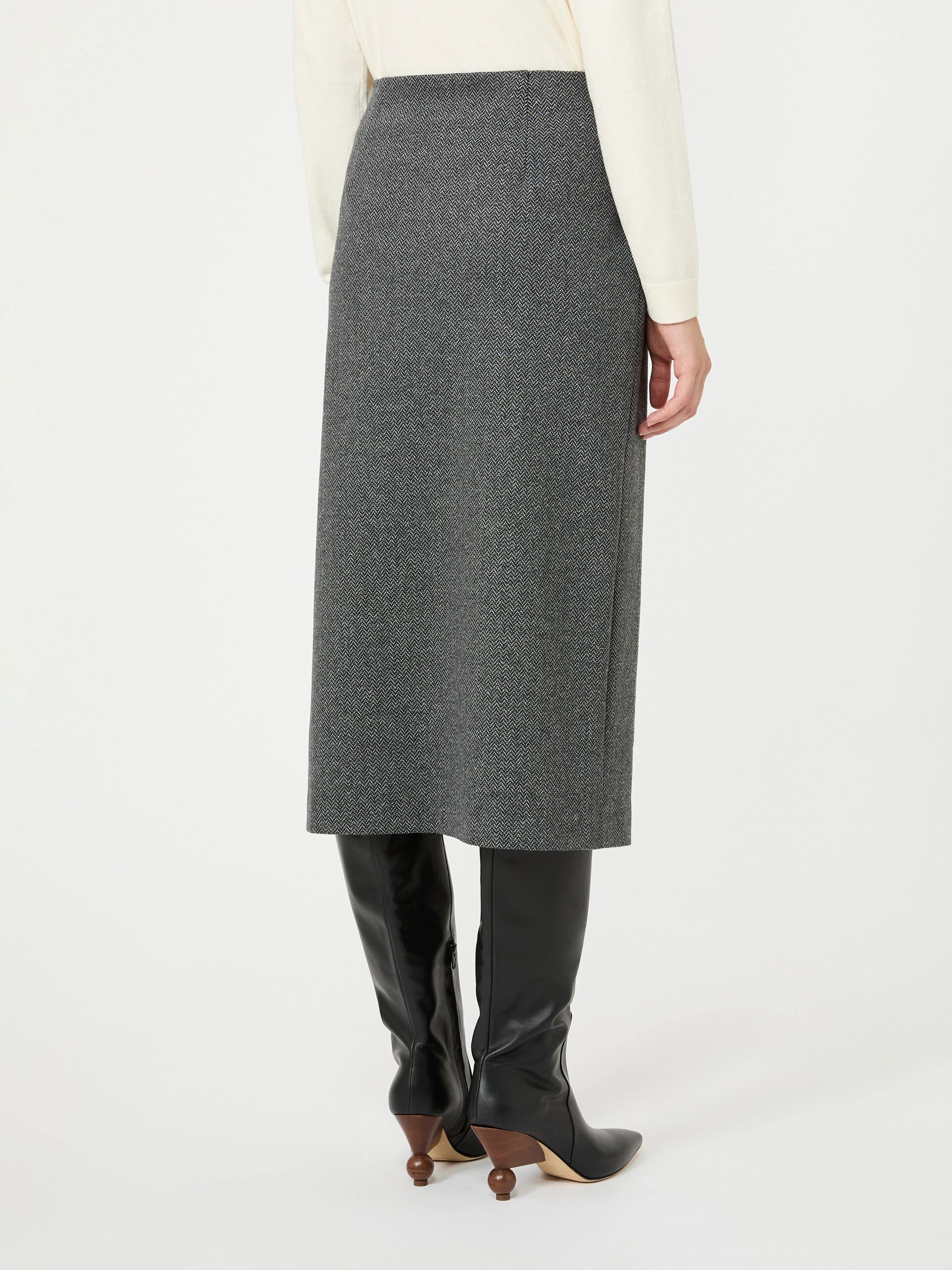 1FA1025-098 [MAX MARA WEEKEND] WKDPETALI 裙子 灰色 #262577601260004 (EU)