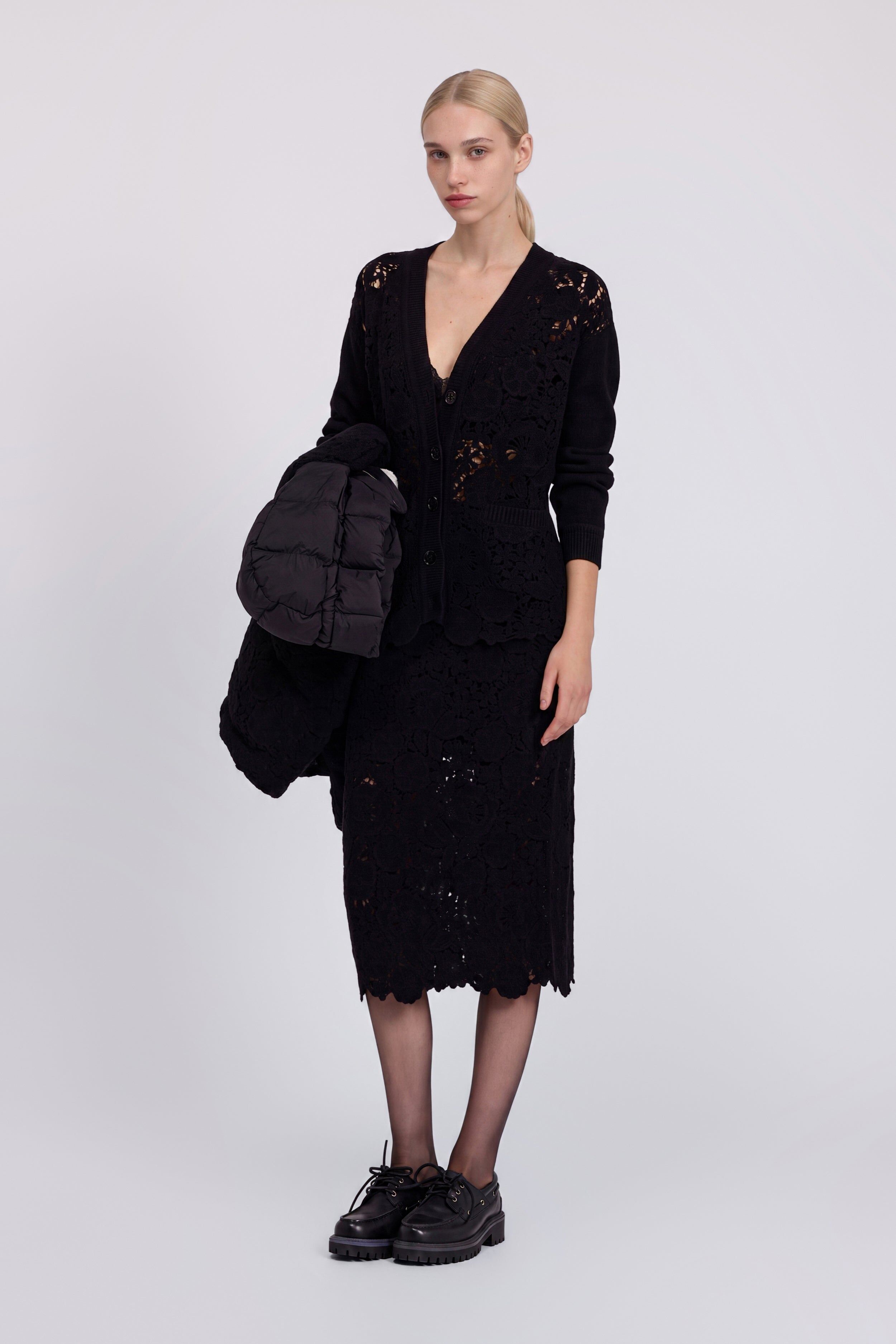 1FA1025-106 [ERMANNO] GONNA 裙子 黑色 #D49EO028E58MF099 (EU)