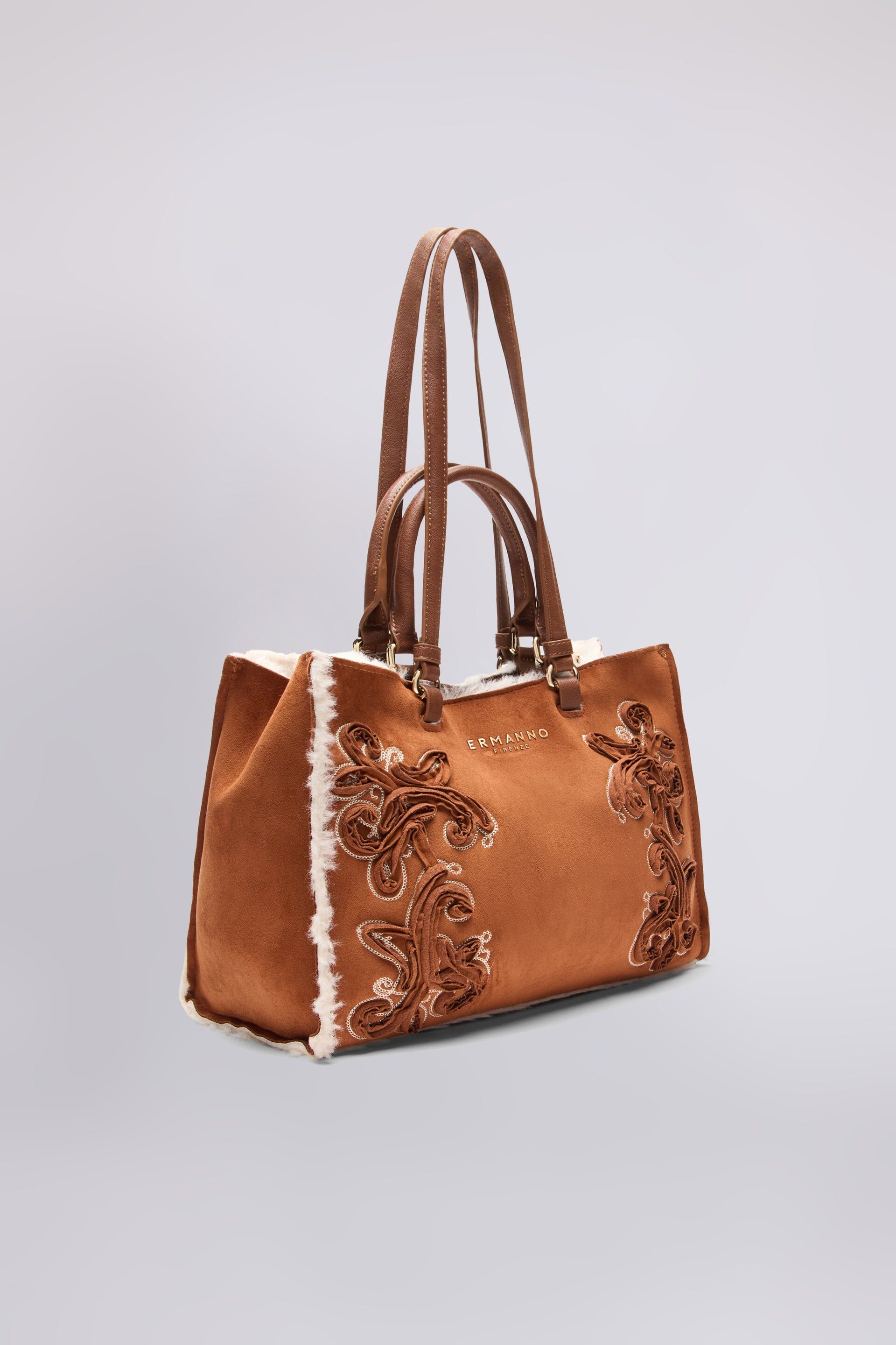1FA1025-160 [ERMANNO] EMBROIDED BAG 手袋 啡色 #D49ES012E2CMFB76 (EU)
