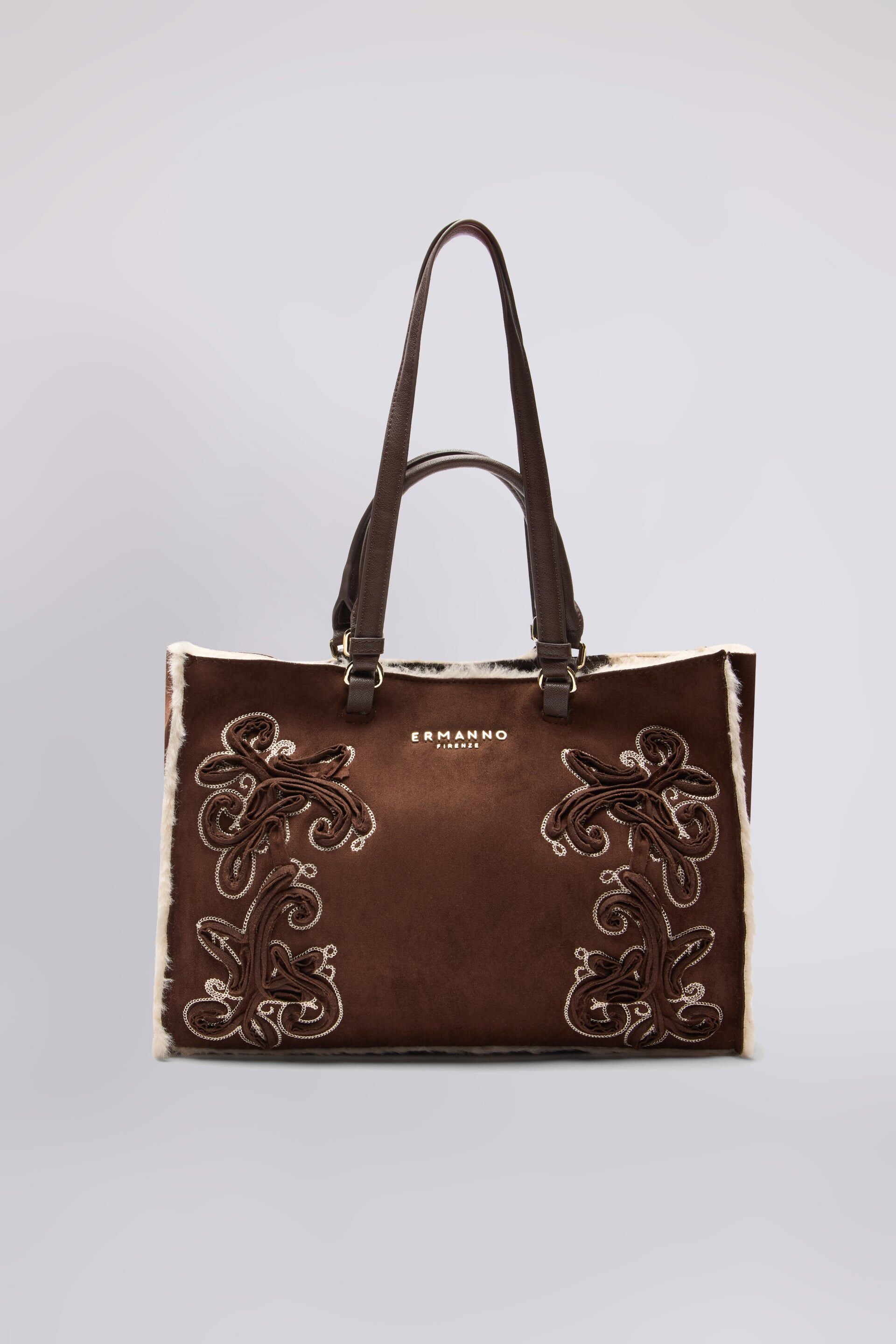 1FA1025-163 [ERMANNO] EMBROIDED 手袋 深啡色 #D49ES012E2CMF938 (EU)