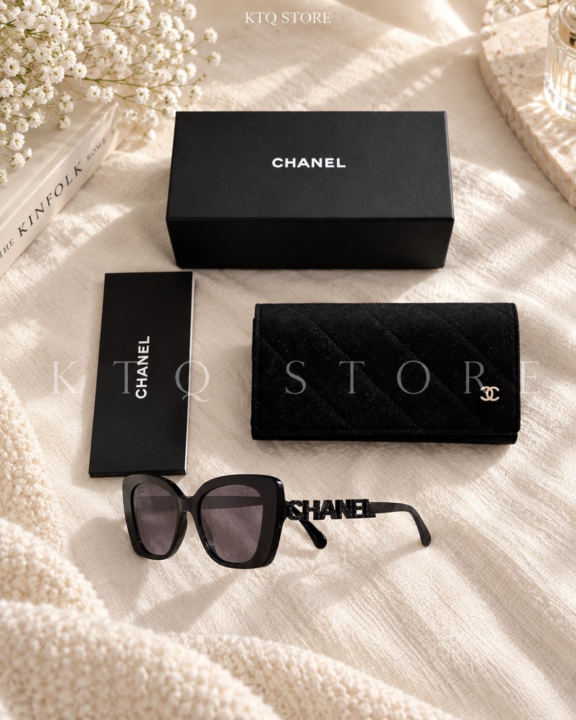 KTQ STORE ‧CHANEL 香奈兒個性優雅 方形太陽眼鏡 女款 亞版ch5422b