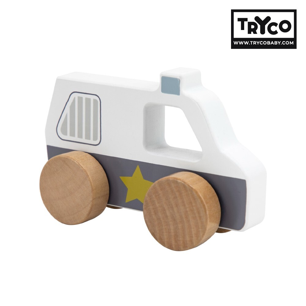 【Tryco】木質小車-警察車