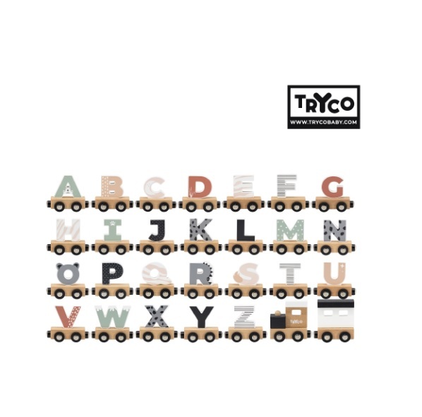 【Tryco】木製字母火車-28件組