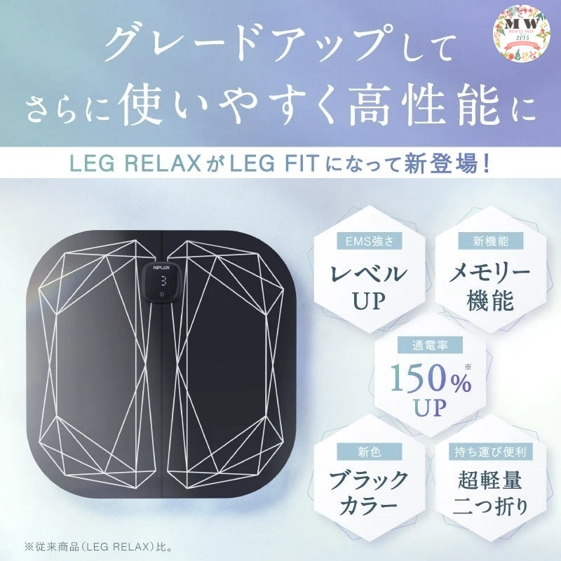 【買即送指壓板｜日本 NIPLUX 】LEG FIT EMS 足部按摩墊 (NP-LF23BK)｜19段強度/5種模式・無線遙控 |原裝行貨一年保養
