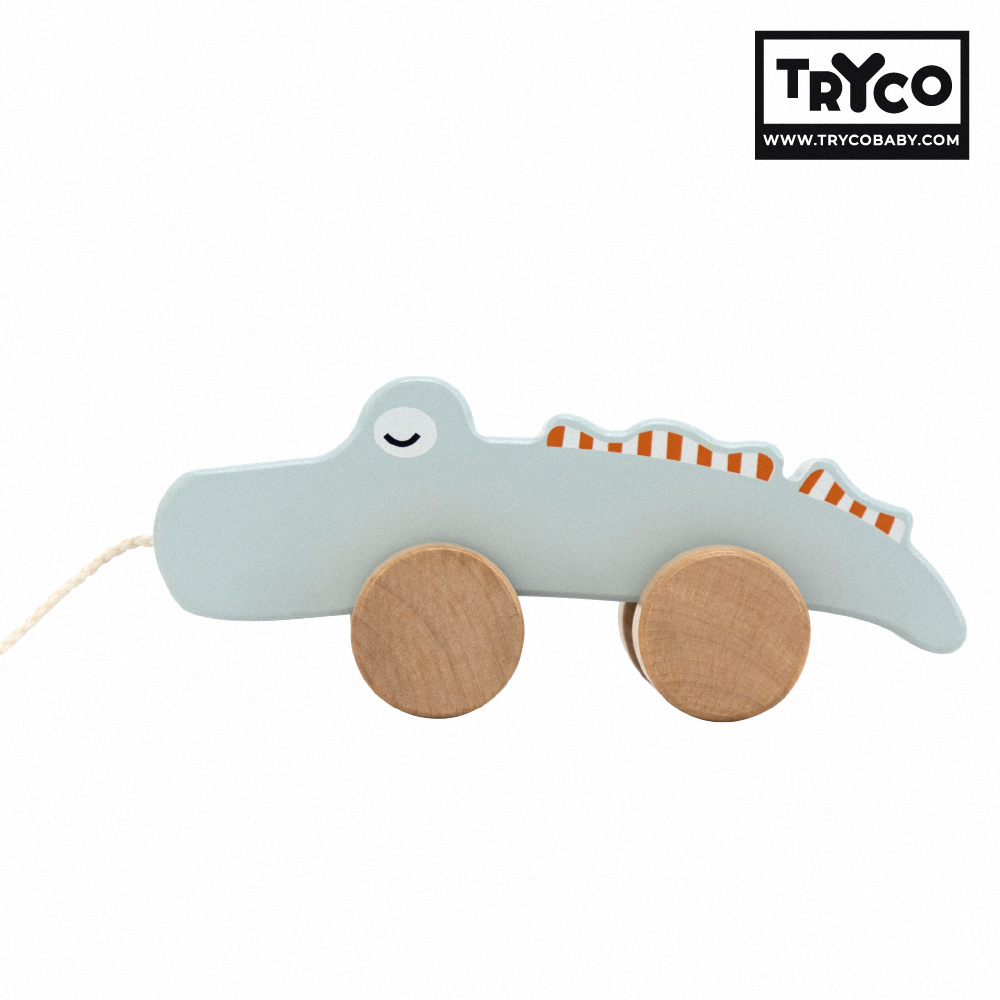 【Tryco】木質手拉車-鱷魚