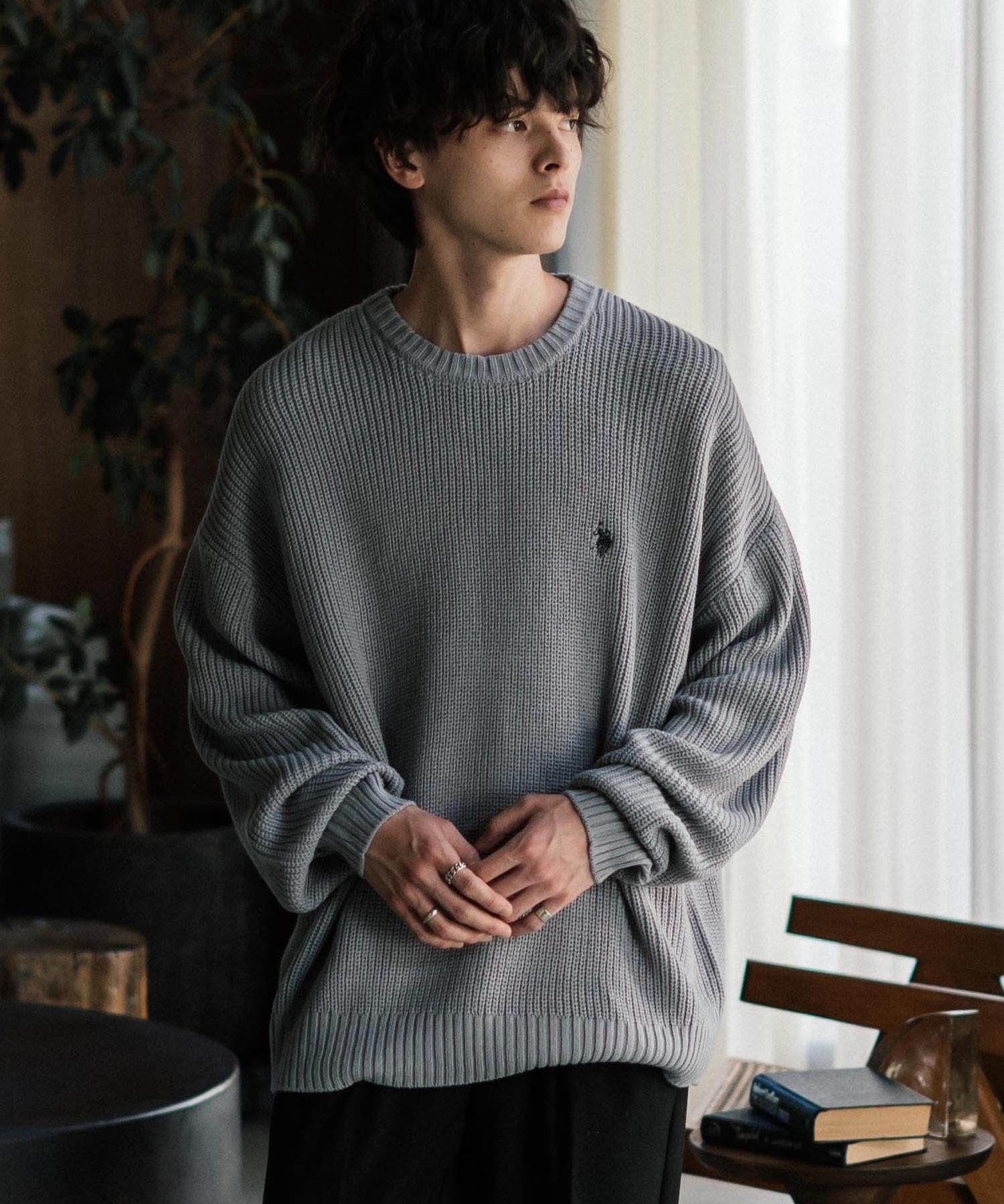 日本 U.S. POLO ASSN. x Rocky Monroe 圓領 刺繡 Logo 長袖 針織 毛衣 六色