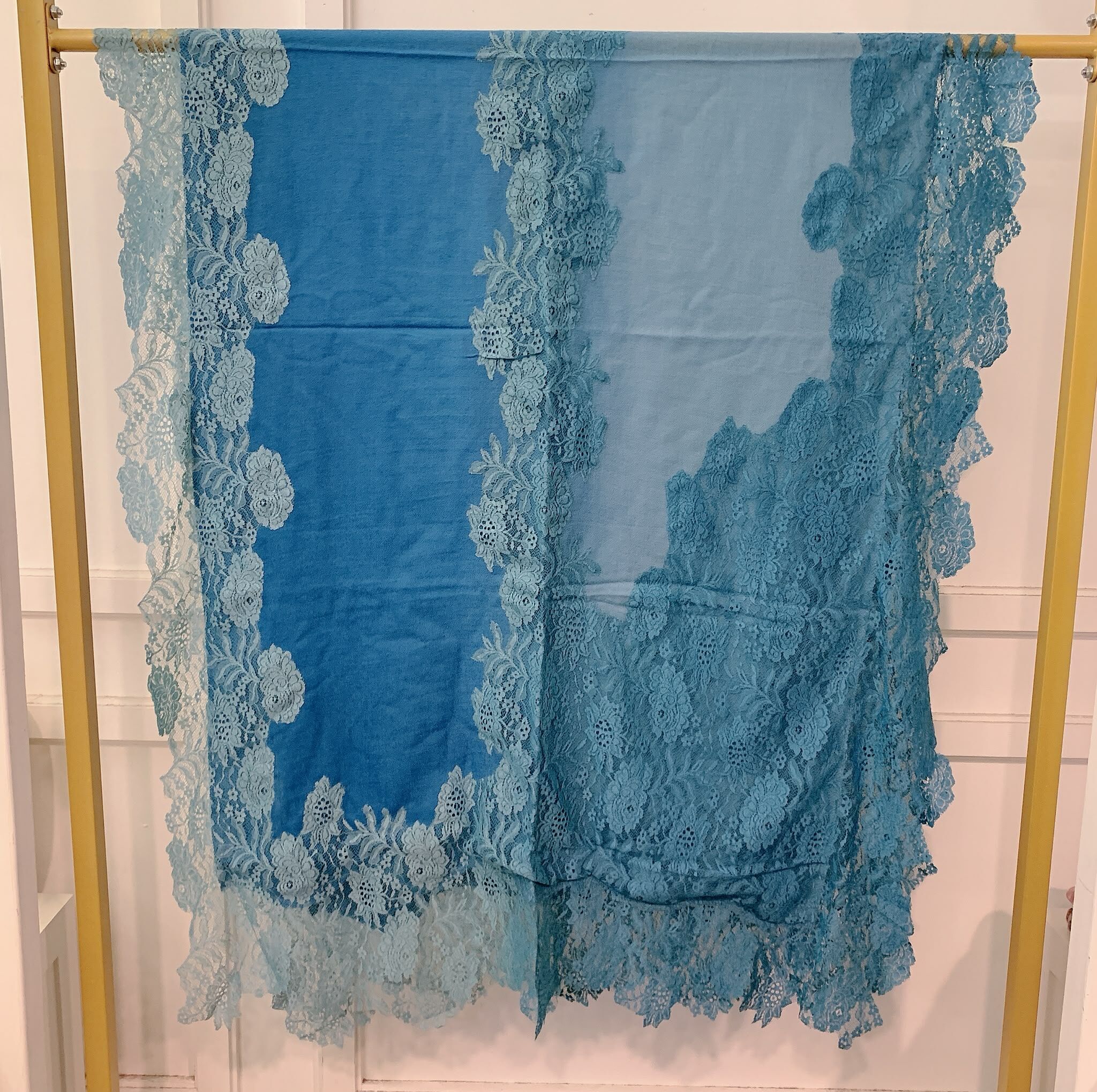 ACC-CCG1025-045 80% Wool 20% Silk + Lace 約:80x200cm (A45)