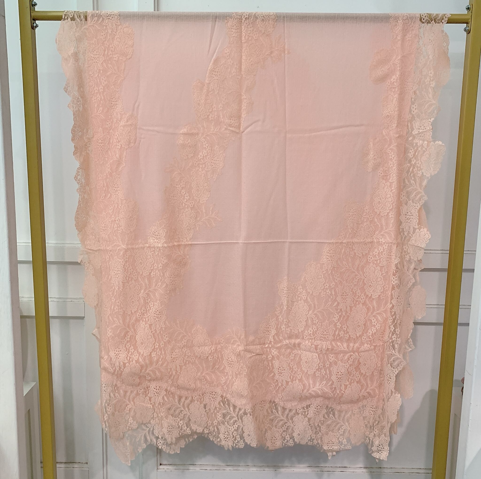 ACC-CCG1025-044 80% Wool 20% Silk + Lace 約:80x200cm (A44)