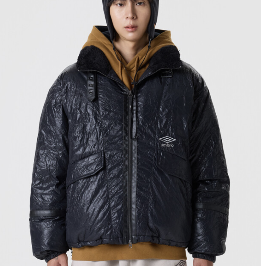 【代購】茵寶 UMBRO Online Exclusive Wrinkle High Neck Padded Jacket [官網限定] 皺褶高領保暖鋪棉外套