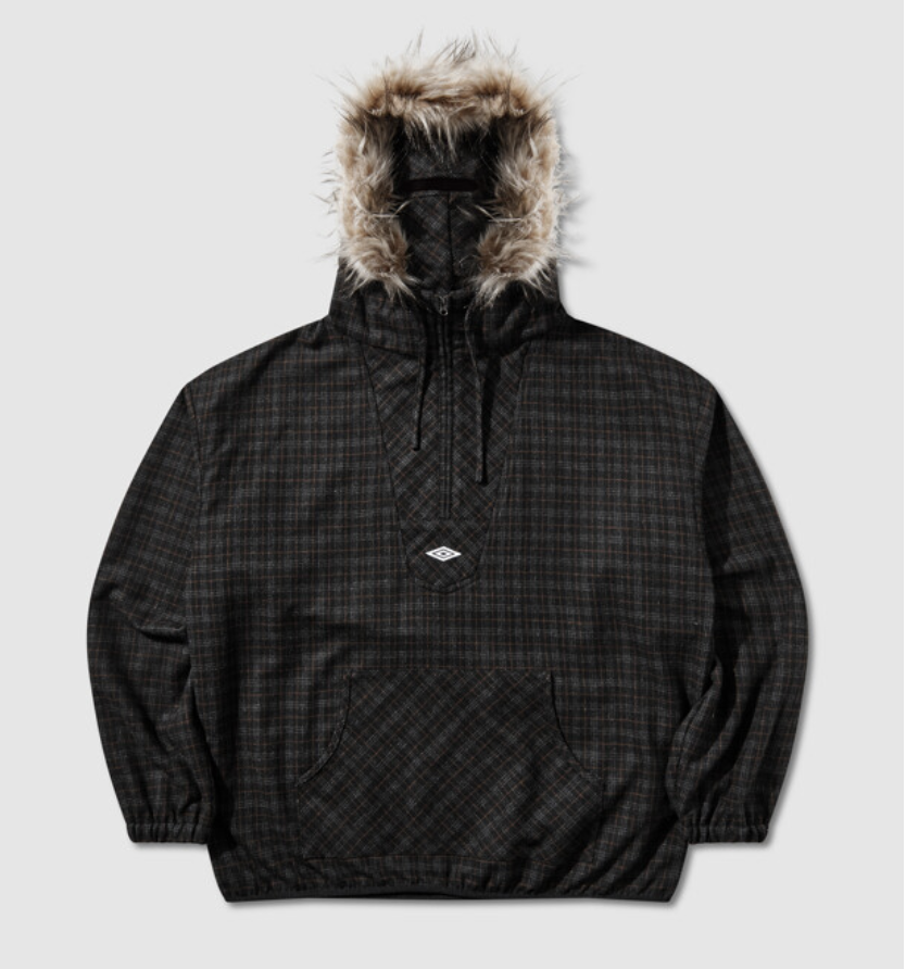 【代購】茵寶 UMBRO Flannel Fur Anorak 法蘭絨毛絨保暖半拉鍊厚款衝鋒衣外套