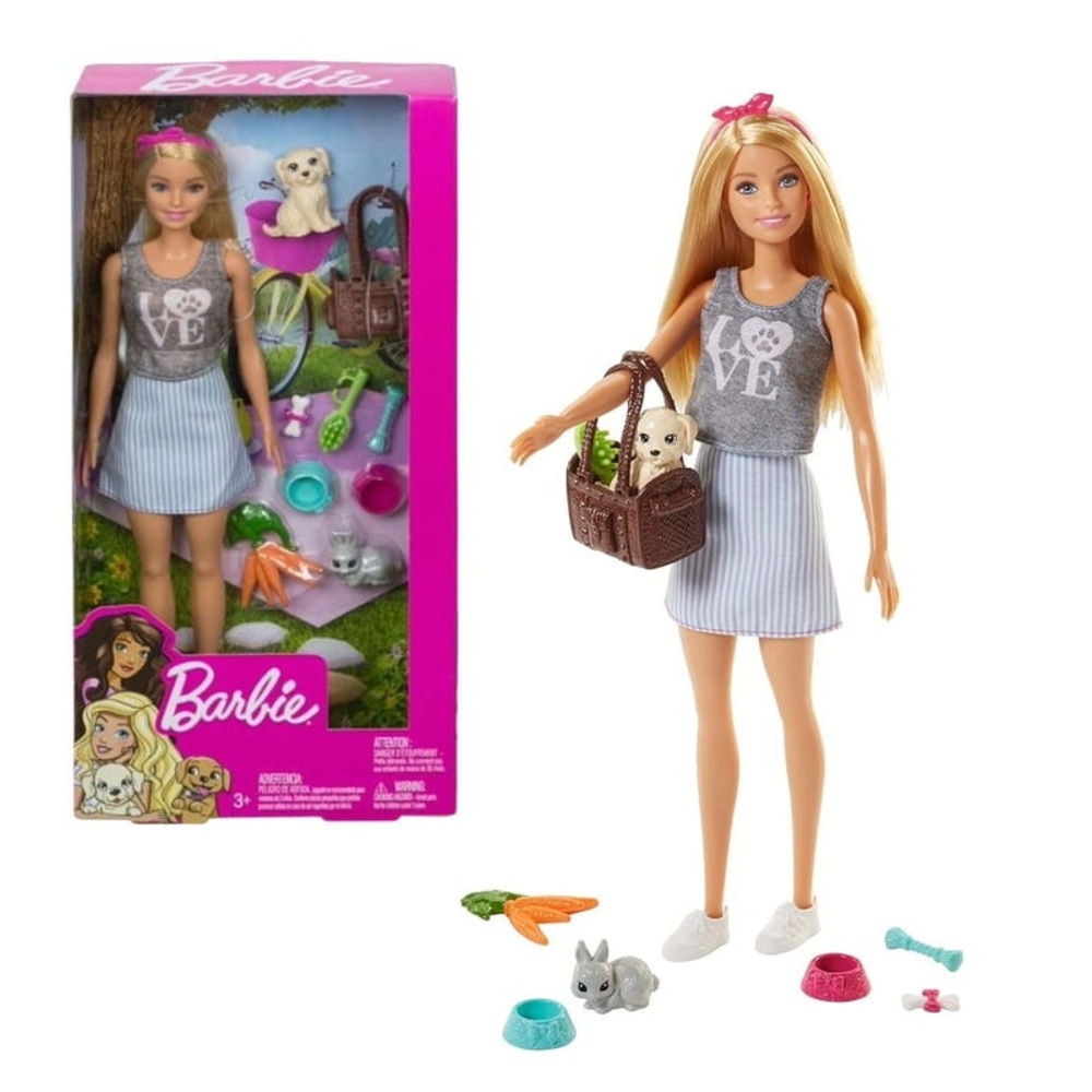 【MATTEL 美泰兒】Barbie 芭比 帶著寵物野餐吧 strc