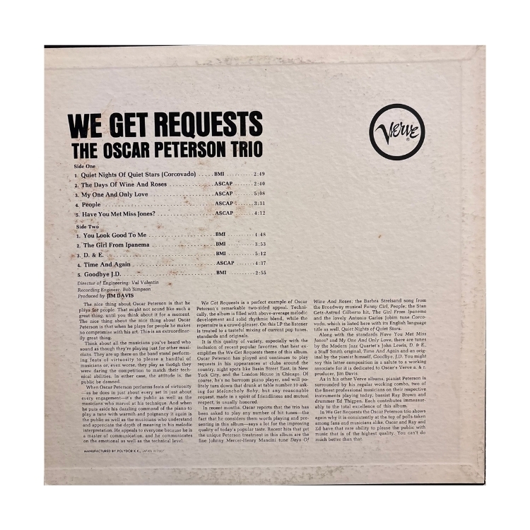 Oscar Peterson - We Get Requests
