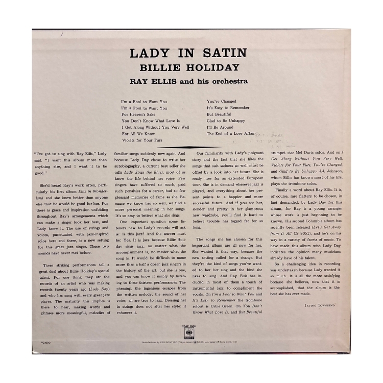 Billie Holiday - Lady In Satin