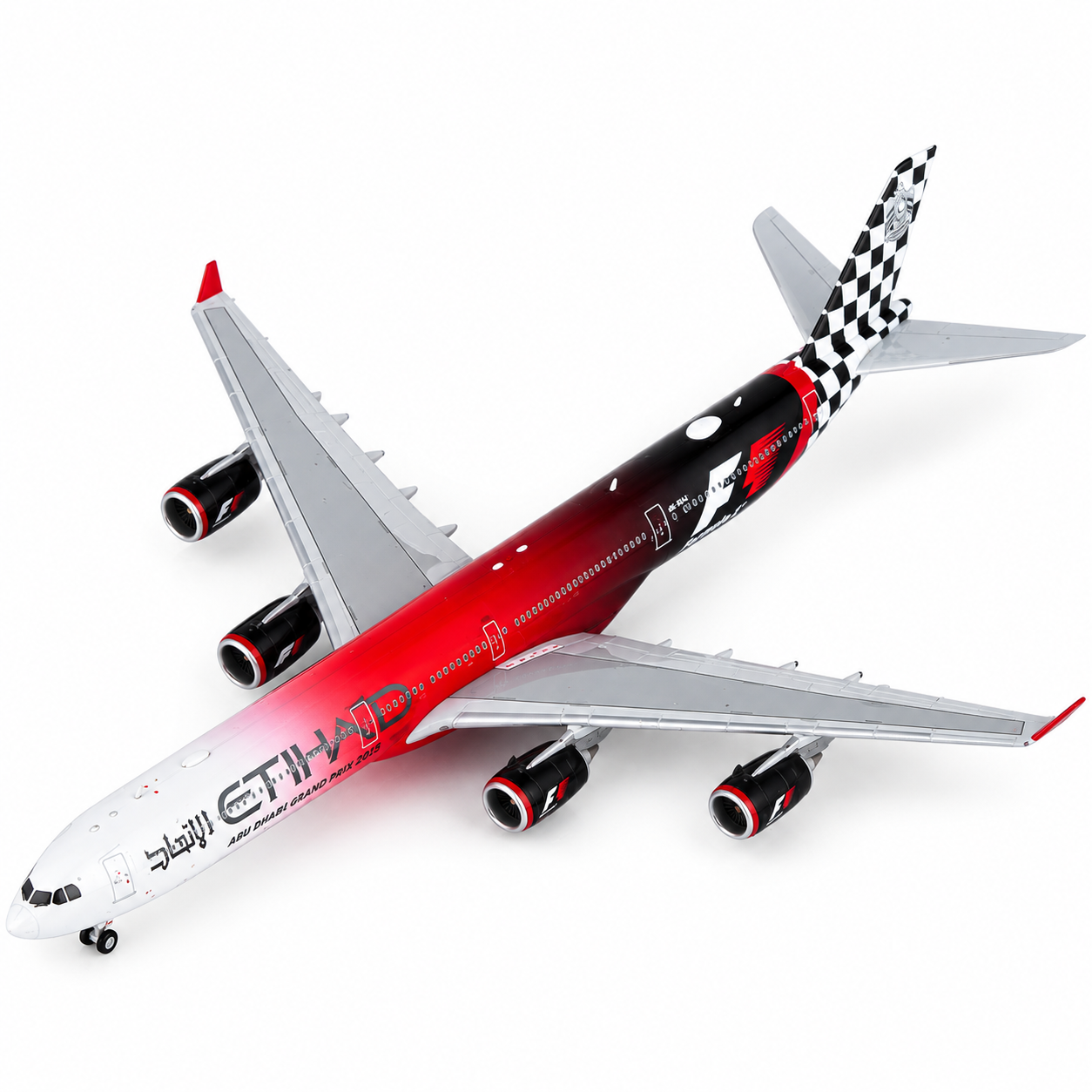 HX model 1/400 阿提哈德航空 A340-642 A6-EHJ2015 阿布達比大獎賽標準版