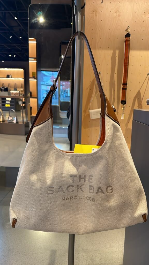 GJ008 Marc Jacobs The Sack Bag 帆布拼接皮革包 39x22cm