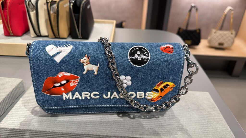 GJ015 Marc Jacobs The Mini Bag 的復古貼布刺繡牛仔袋 22x12cm