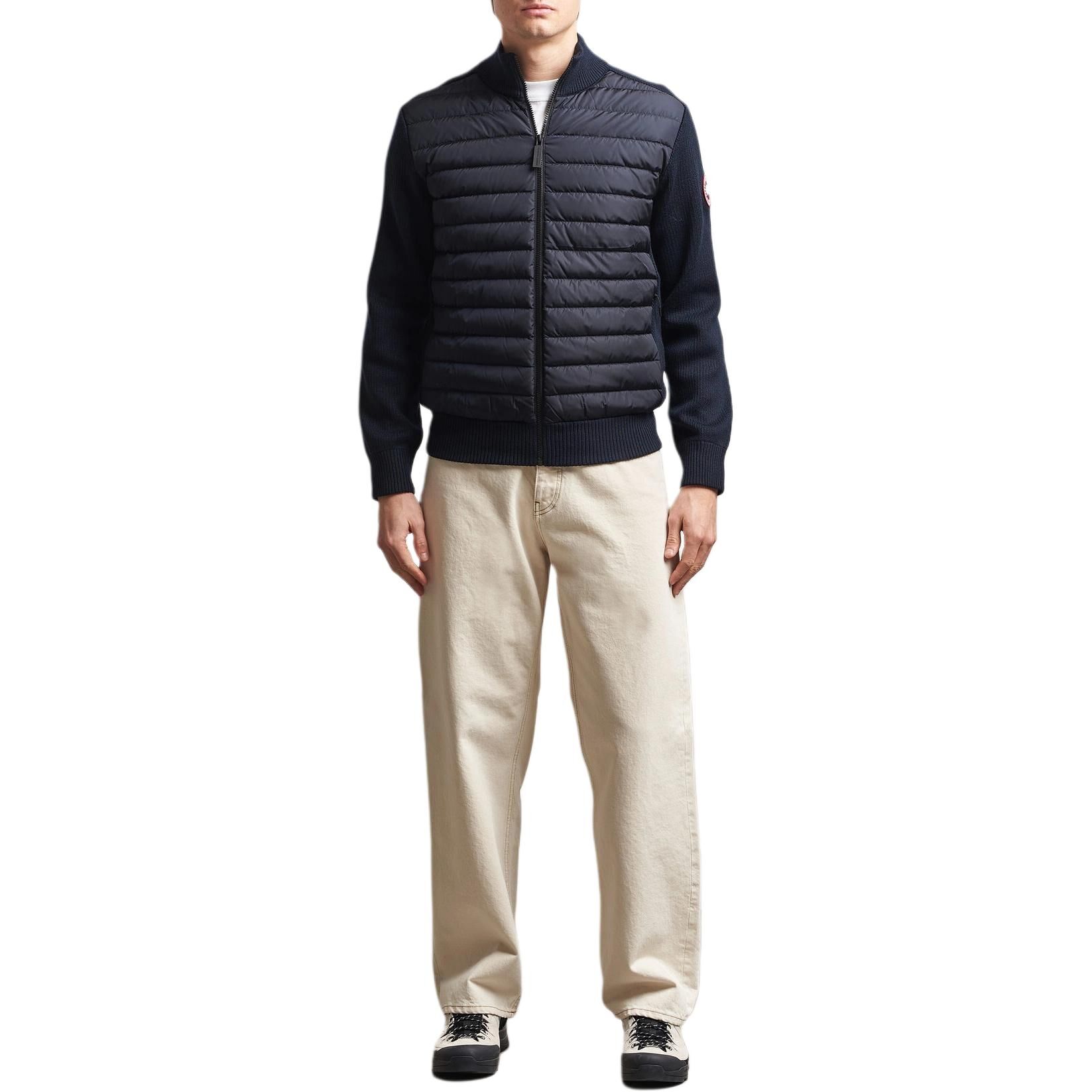 【代購】Canada Goose HyBridge Down Jackets Men's Blue Stand Collar Moderate Straight Fit 6830M9858