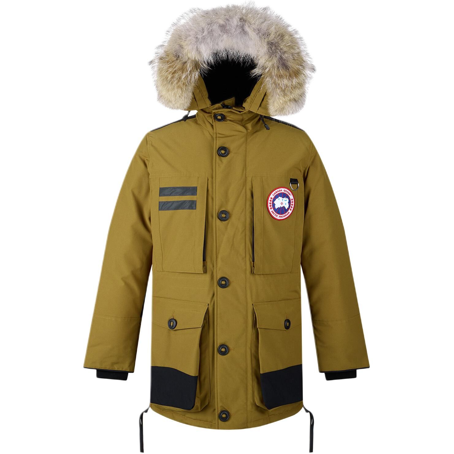 【代購】Canada Goose Down Jackets Men's Yellow Green Hooded (Non-detachable) Moderate 9512M-445