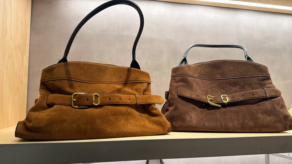 GJ050 Marc Jacobs 復古麂皮腰帶裝飾單肩包 40x24cm