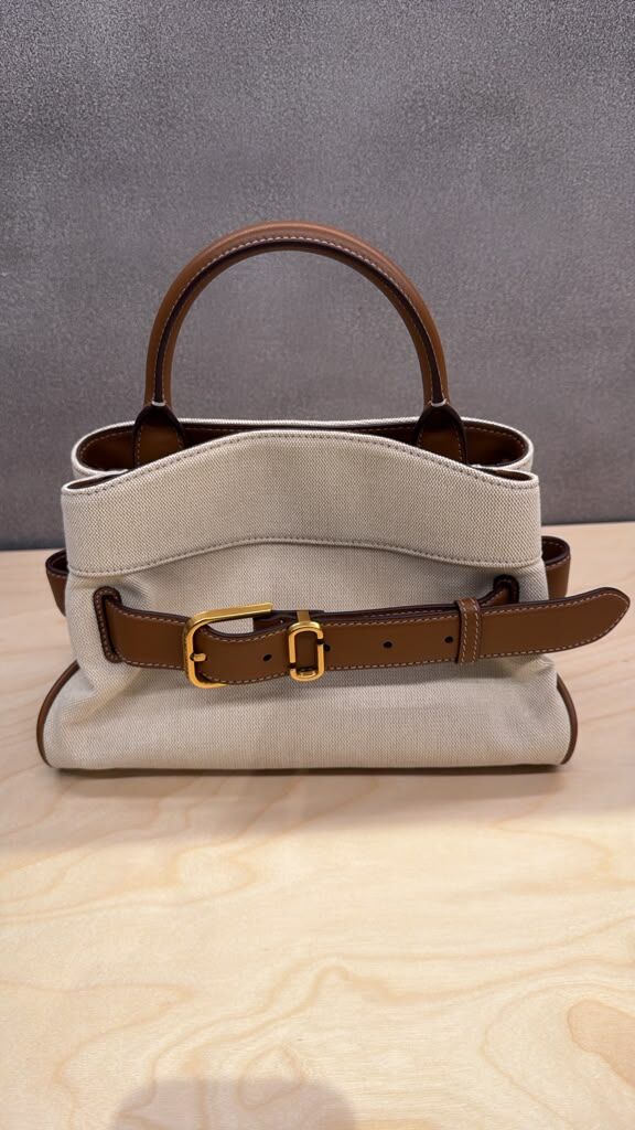 GJ051 Marc Jacobs 帆布拼接皮革復古腰帶包 27x17cm